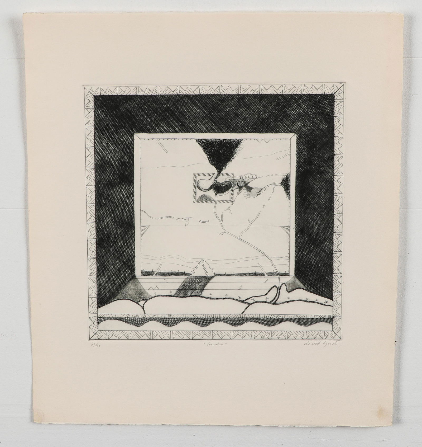 David Lynch (American, B. 1946) "Garden" (1 of 3)