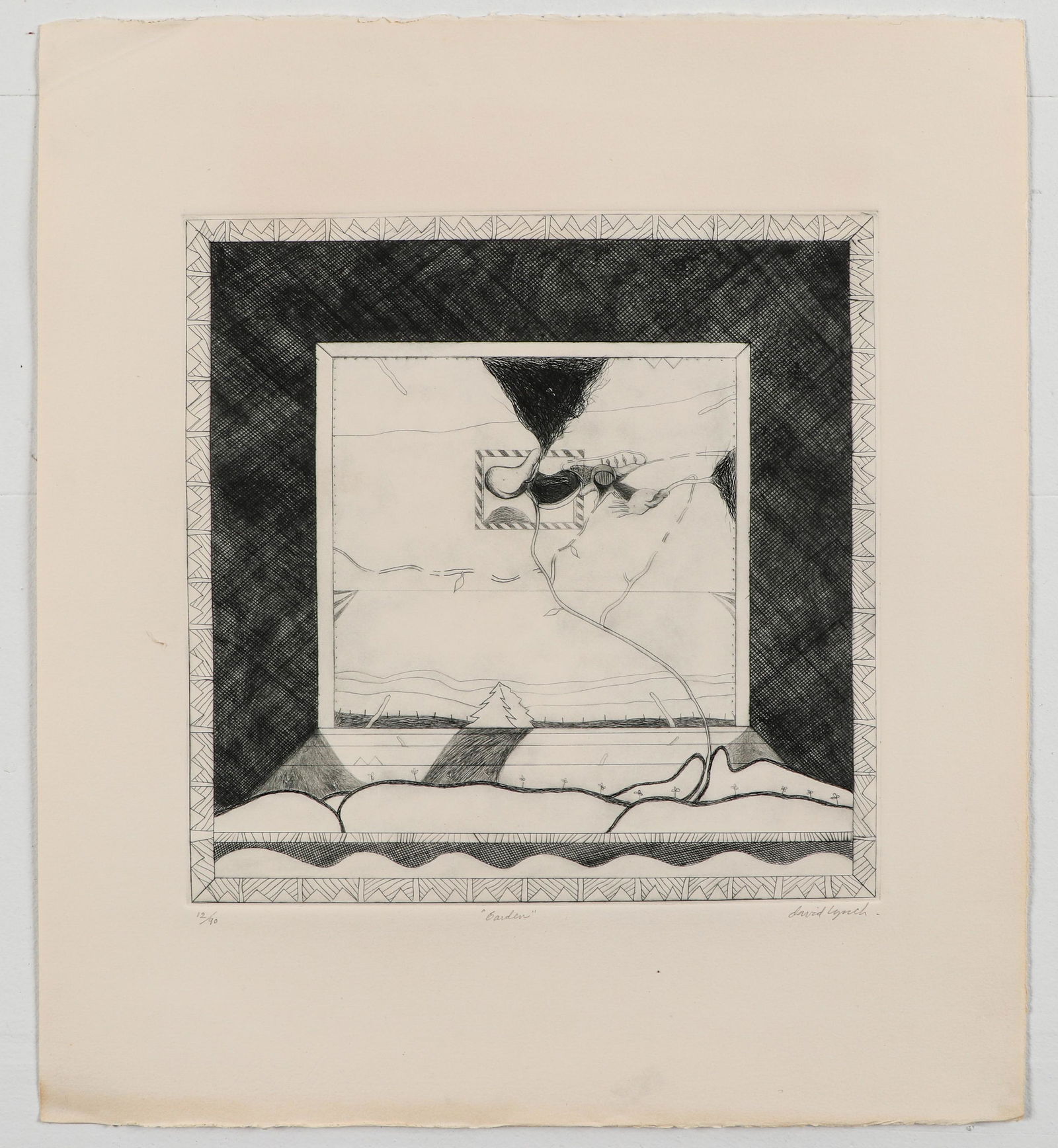 David Lynch (American, B. 1946) "Garden" (1 of 3)