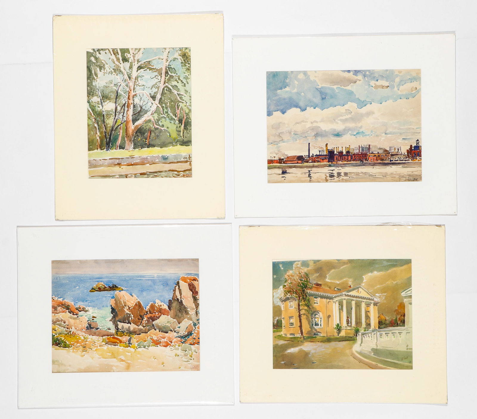 John Dull (American, 1859-1949) Four (4) Watercolors (1 of 5)