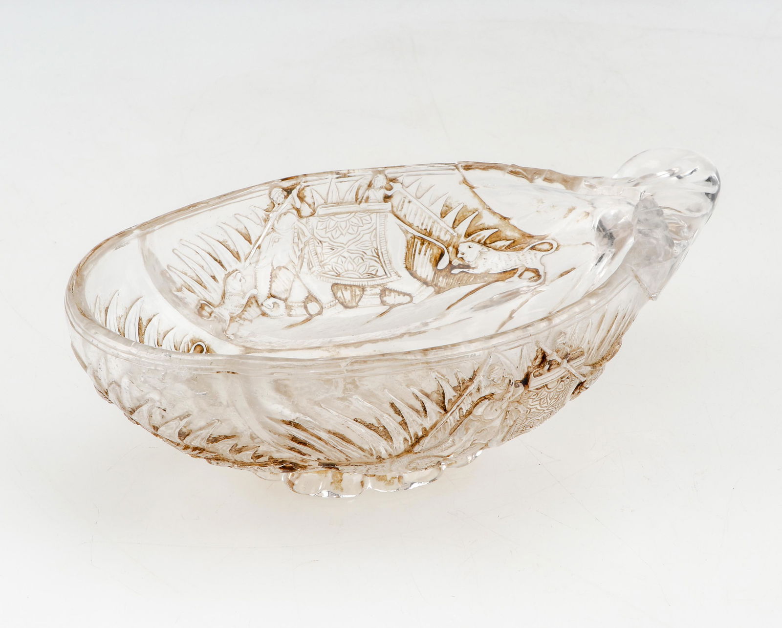 Mughal Rock Crystal Coupe with Finest Hunting Scene Engraved (1 of 6)
