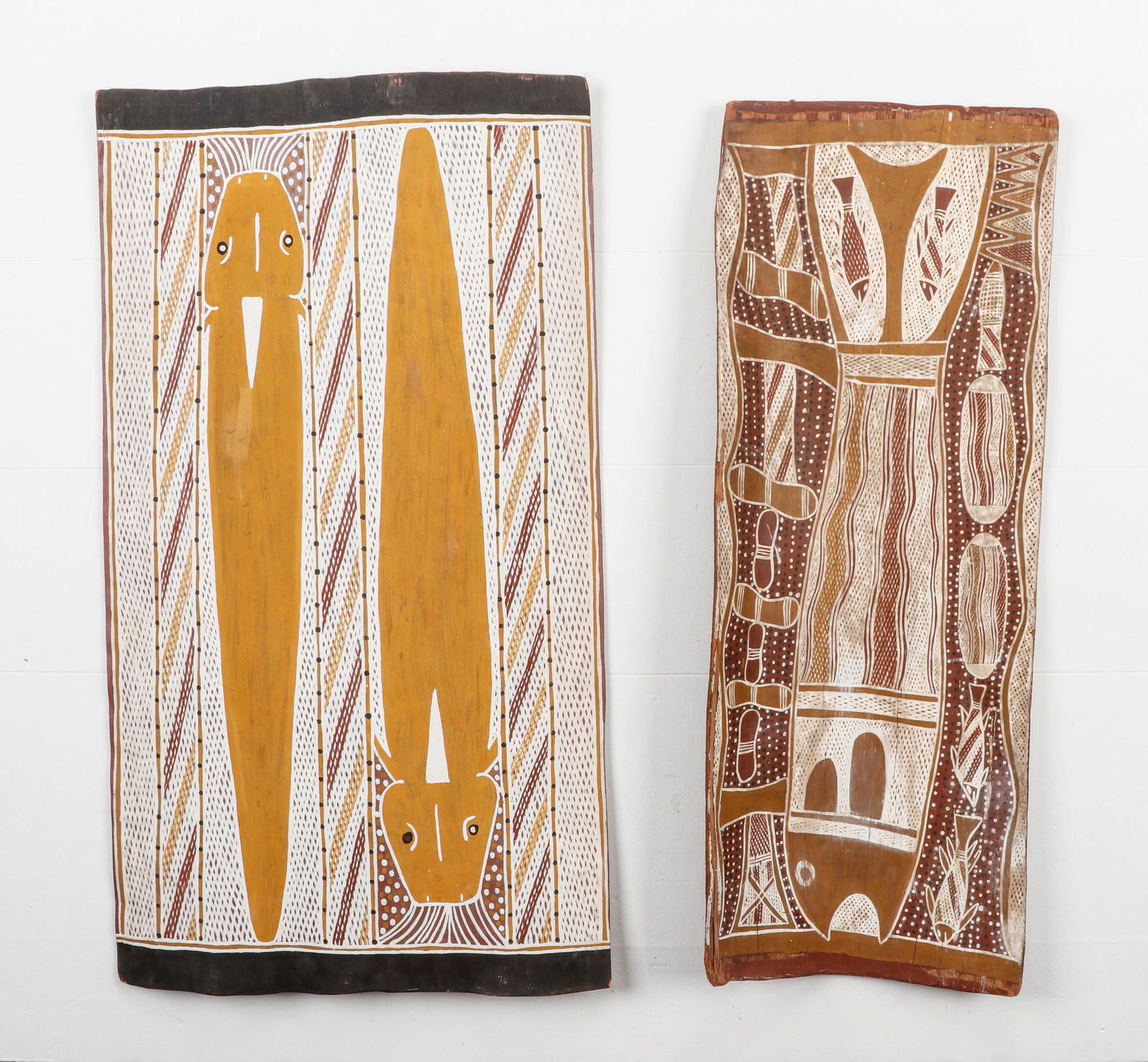 2 Aboriginal Australian Bark Paintings (1 of 3)