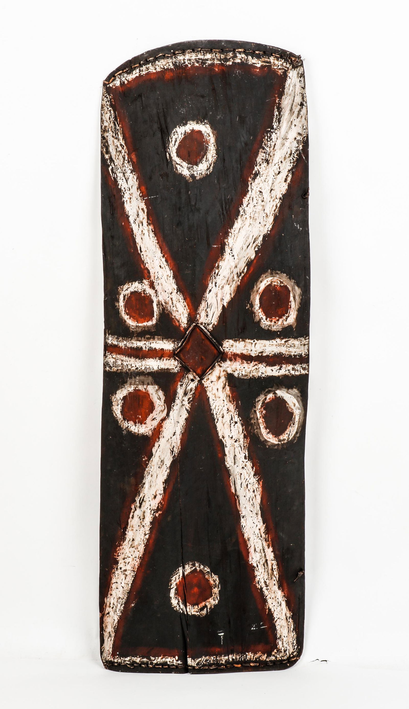 Aboriginal Australian (20th c.) Painted Wood Shield (1 of 3)