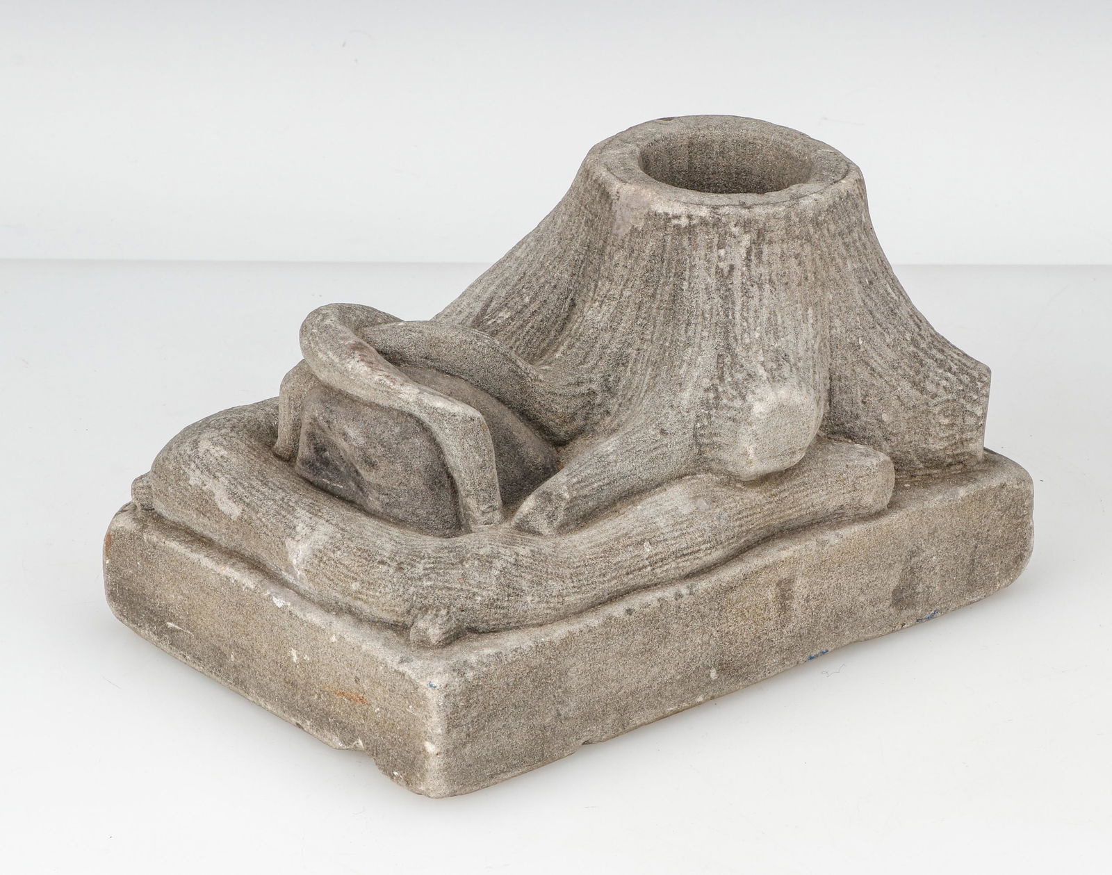 Ohio Carved Sandstone Tree Trunk Match Holder (1 of 6)