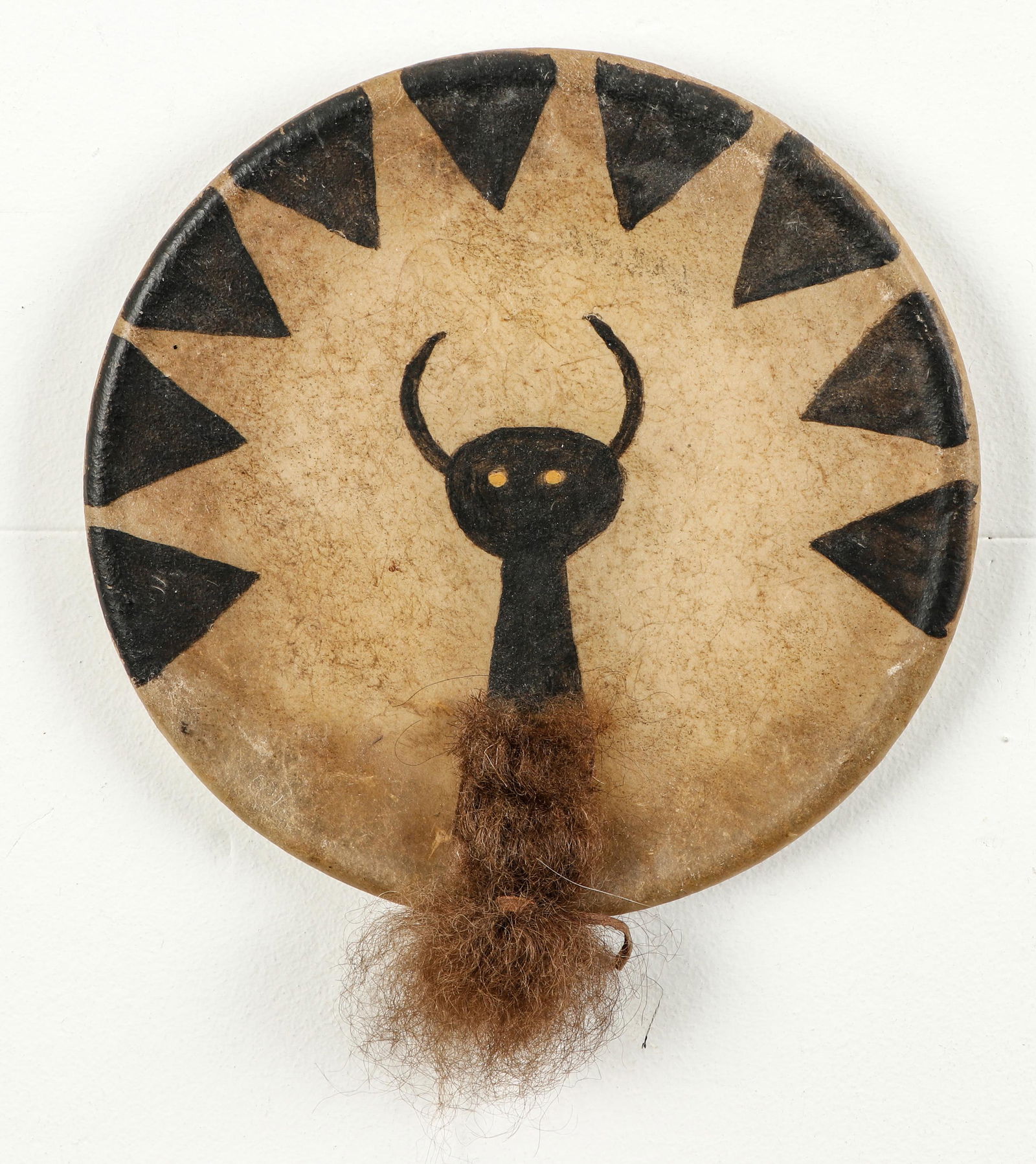 Native American Dakota Buffalo Rawhide Shield (1 of 4)