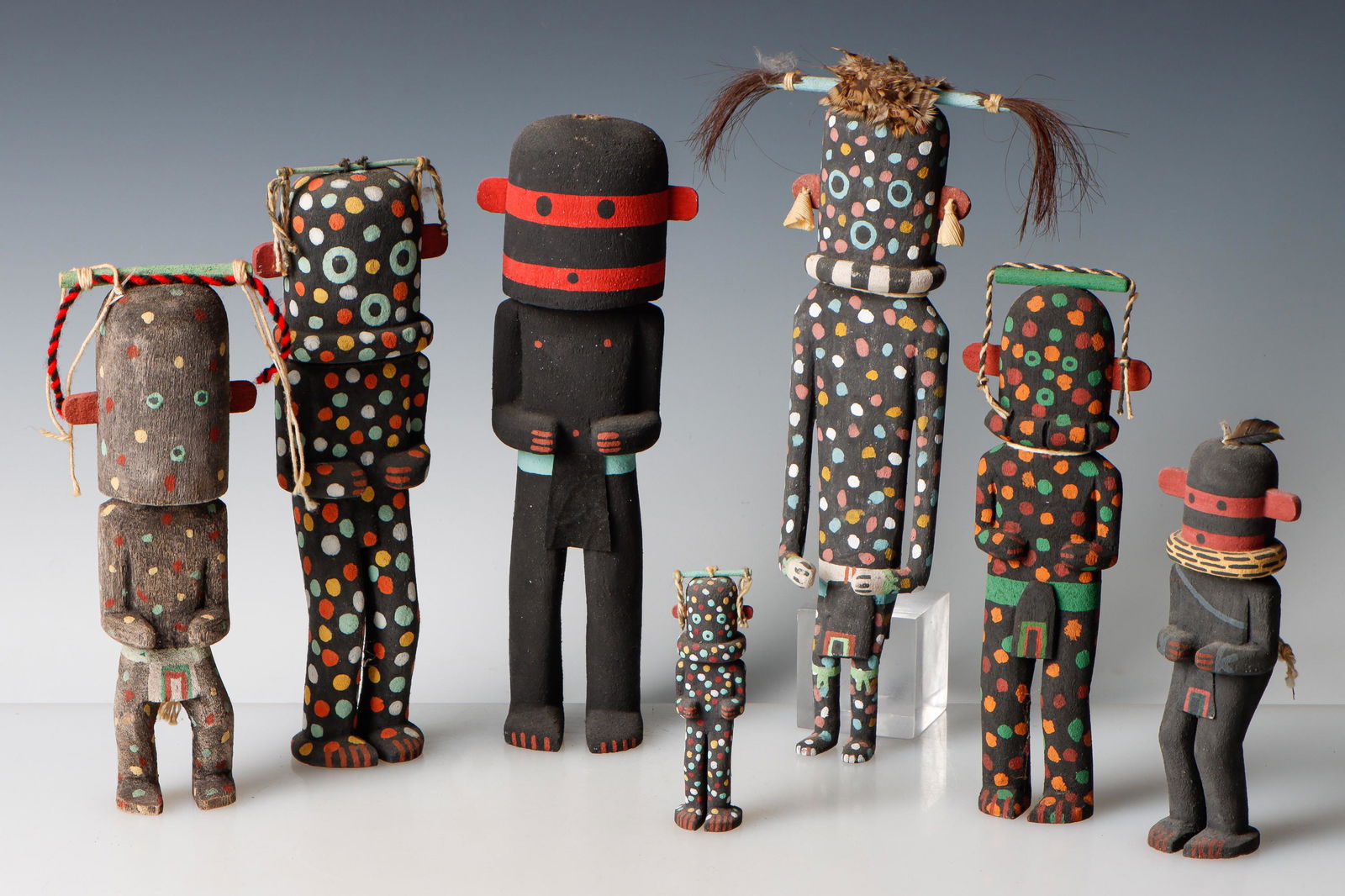 7 Native American Hopi Kachina Dolls by Various Artists (1 of 8)