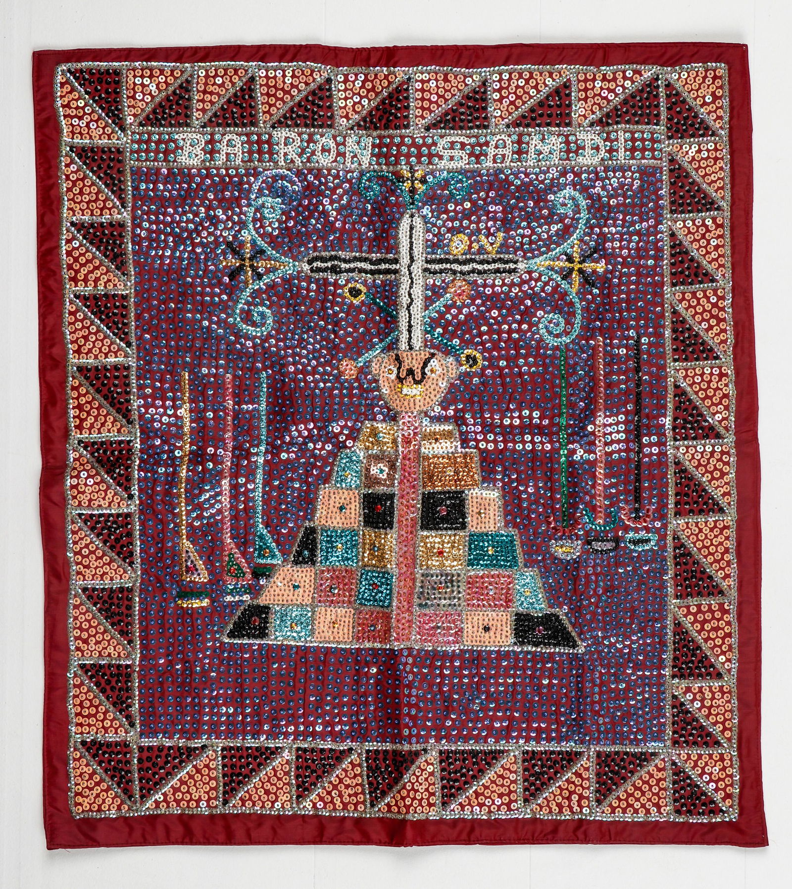 Haitian (20th C.) "Baron Samdi" Drapeau (1 of 2)