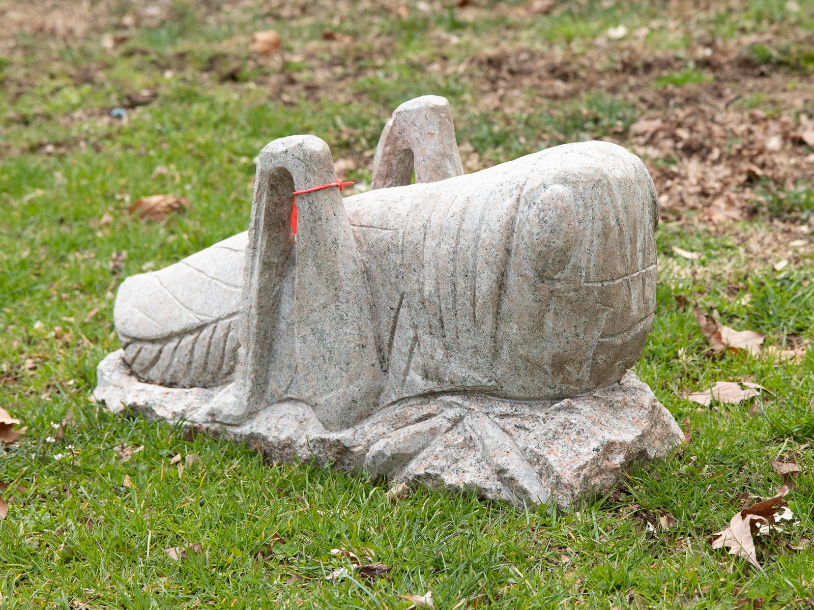 Granite Cricket Garden Sculpture: Granite Cricket Garden Sculpture. Size: 12'' x 7'' x 25'' (30 x 18 x 64 cm). Exhibition and Post-Auction Pickup Location: Oakwell Estate, 1835 County Line Rd., Villanova, PA, 19085.