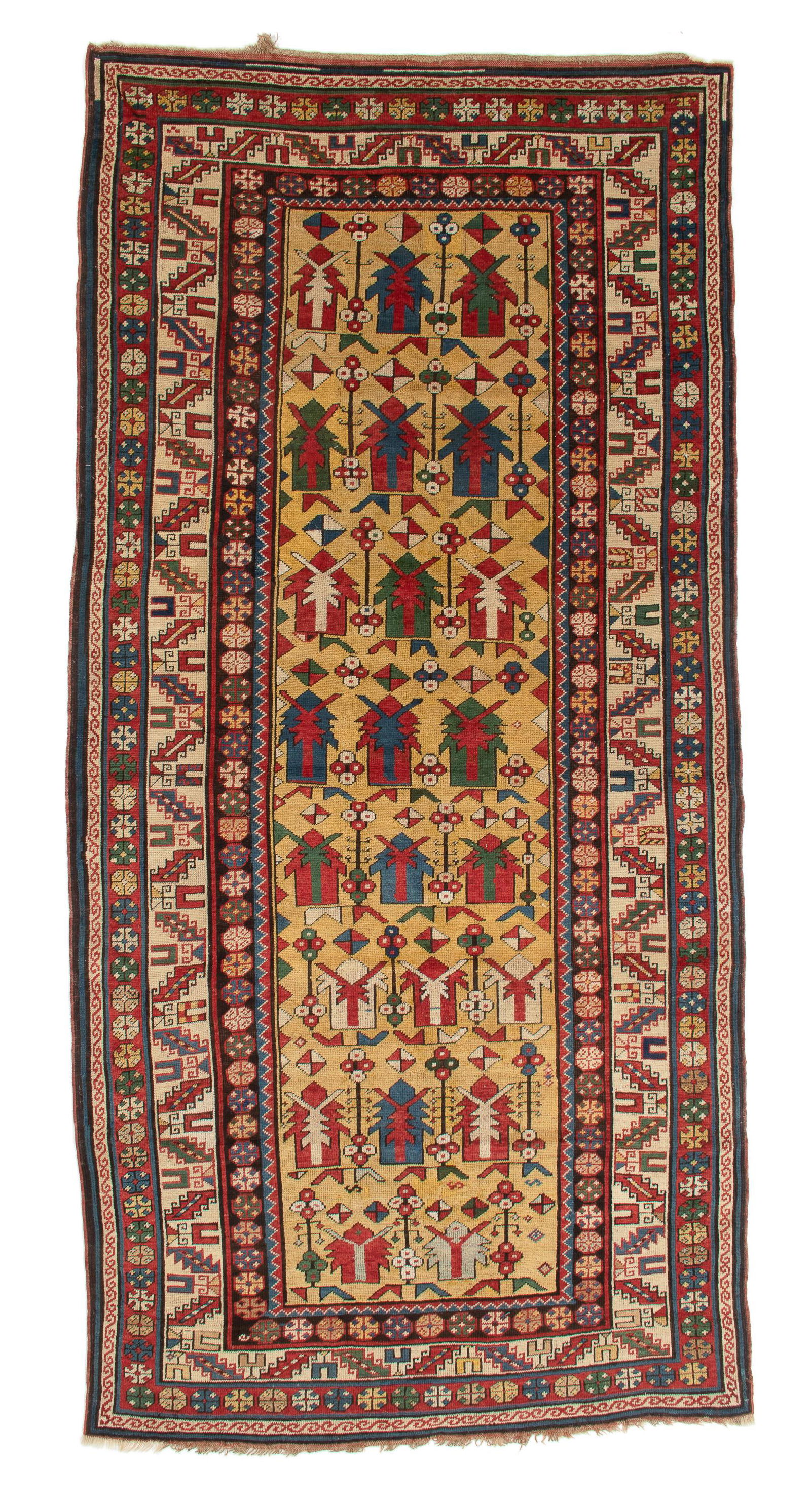 Kazak Rug, Caucasus, Ca. 1875, 4'5'' x 9'6'' (1 of 4)