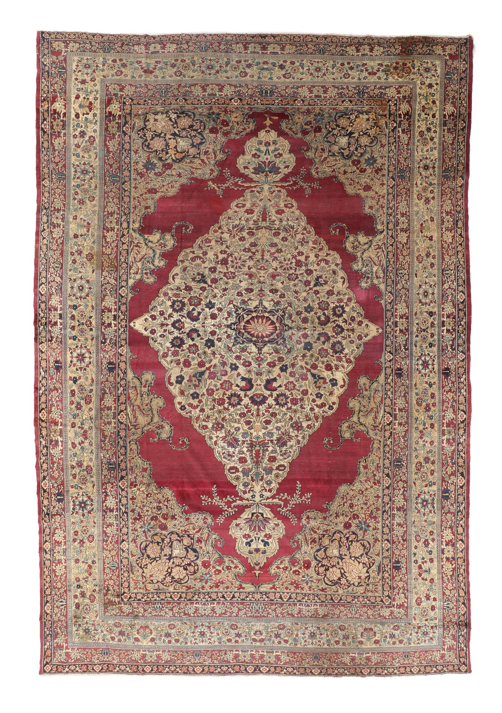 Lavar Kerman Rug, Persia, Late 19th C., 10'9'' x 15'10'' (1 of 5)