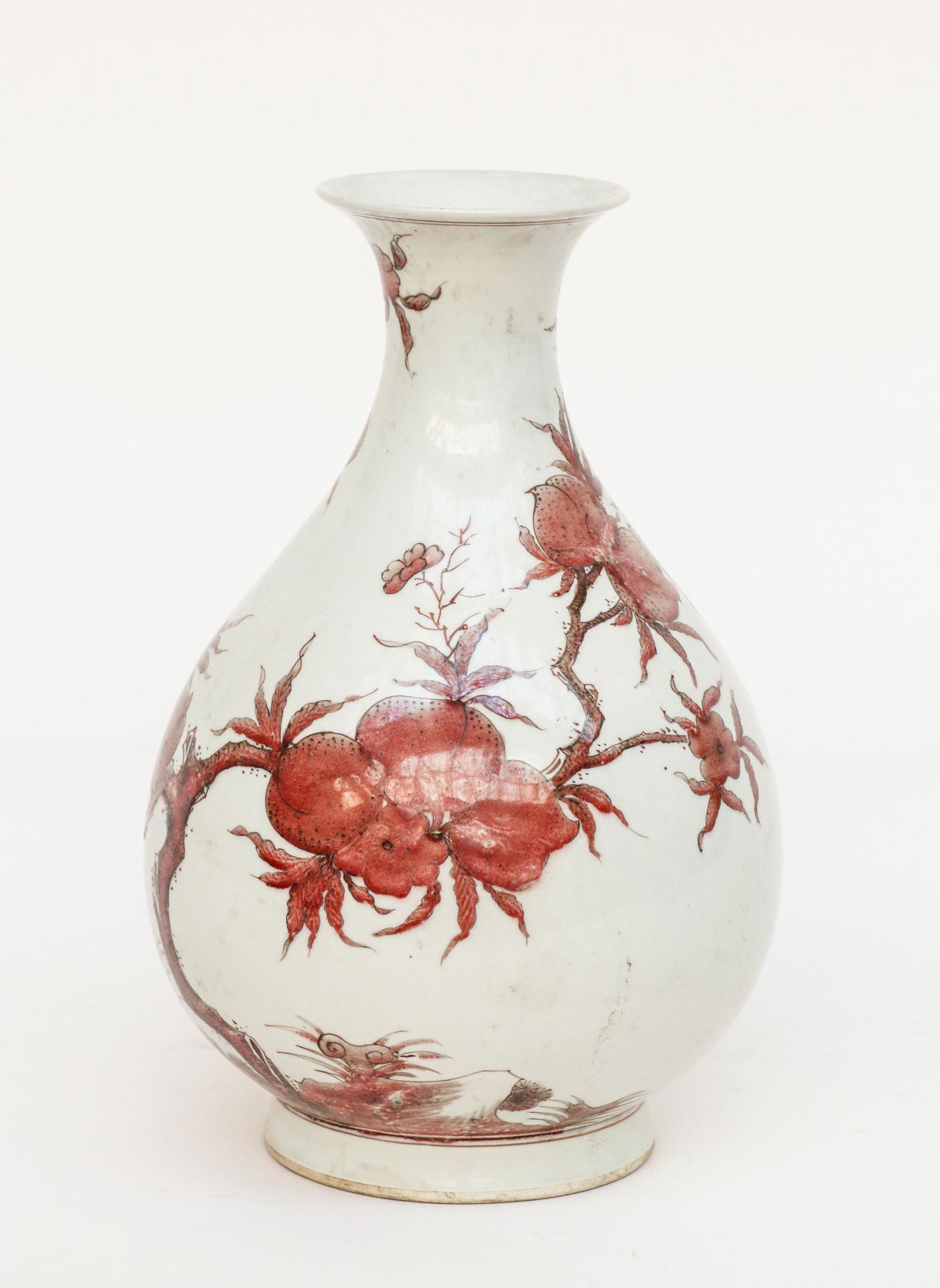 Chinese Iron Red Peach and Bat Vase (1 of 6)