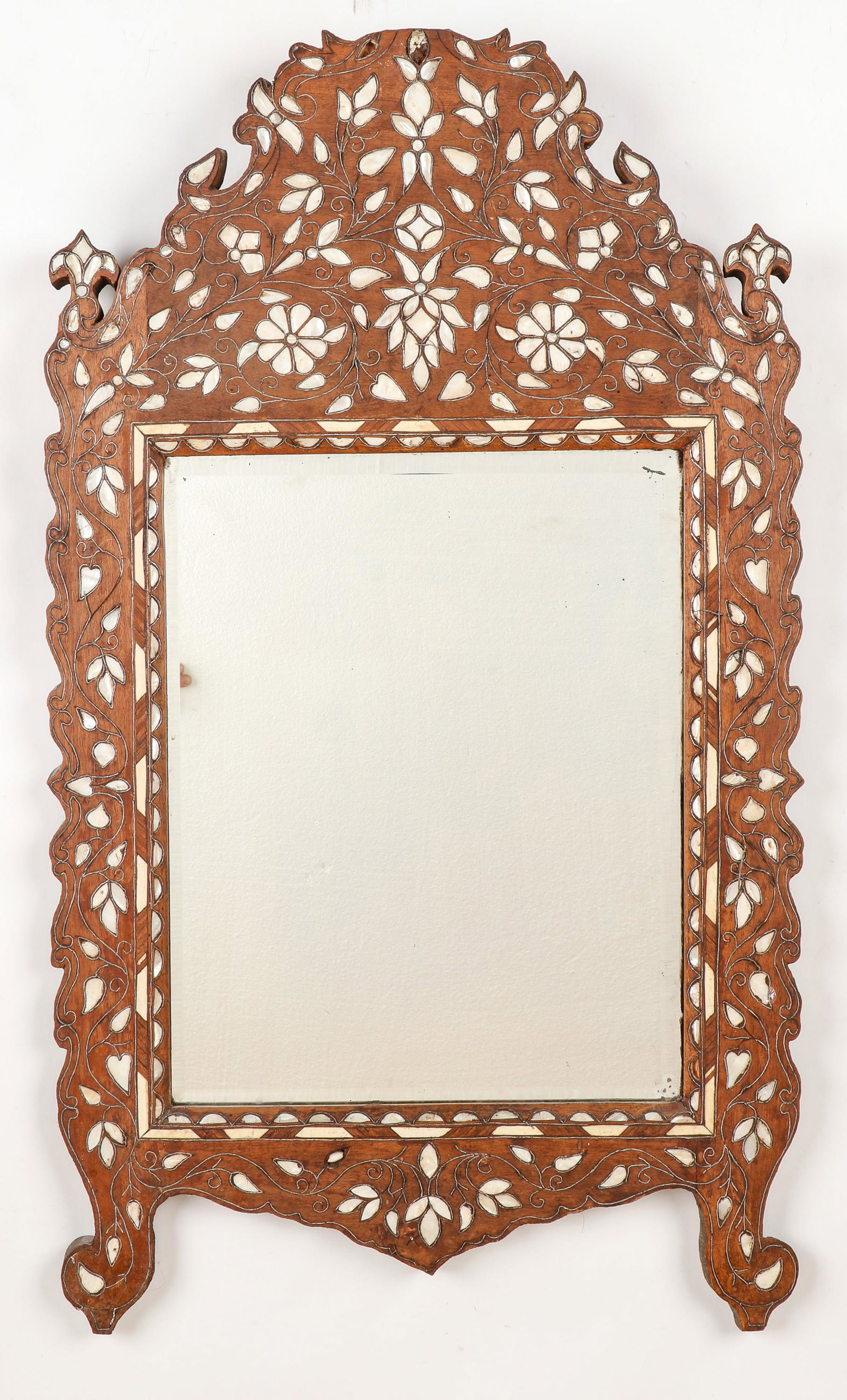 Syrian Pearl Inlaid Mirror (1 of 2)