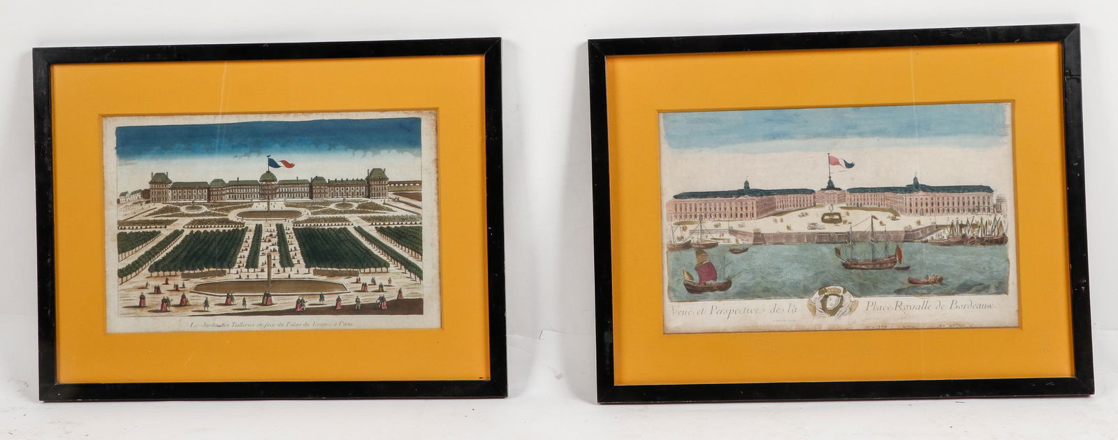 2 Framed Optical Views of 18th Century Paris (1 of 4)