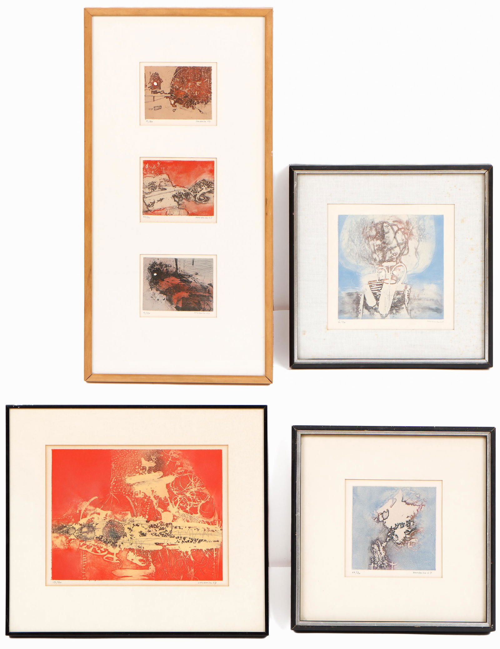 Group of Mid-Century Prints Signed Lorenzo (1 of 9)