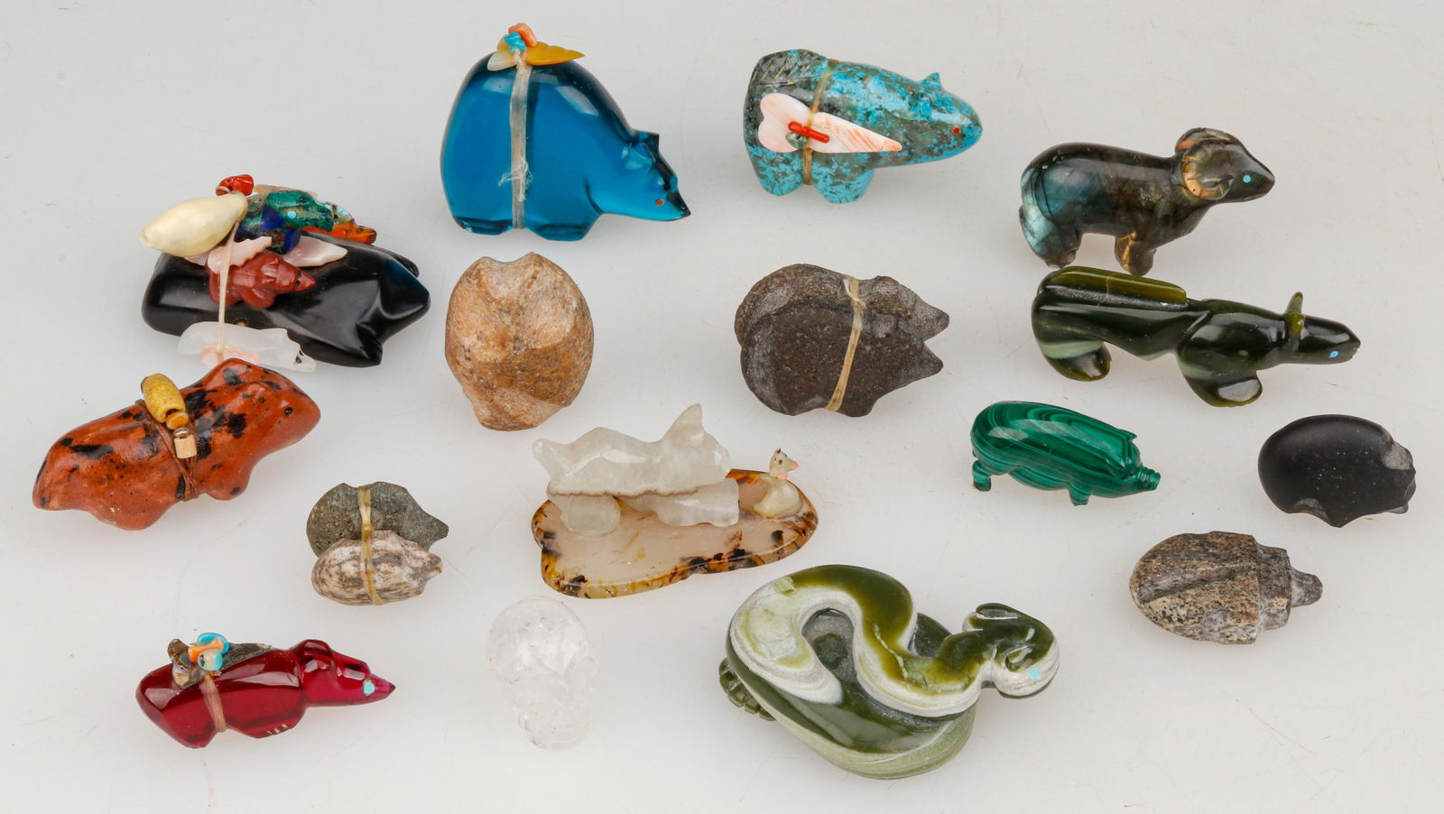 Collector's Lot of Zuni and Navajo Pueblo Carved Semi-Precious Stone Fetishes (1 of 8)