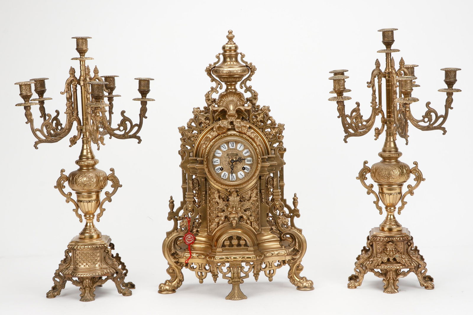 Imperial 3 Piece Clock Garniture, Ht. 24" (1 of 5)