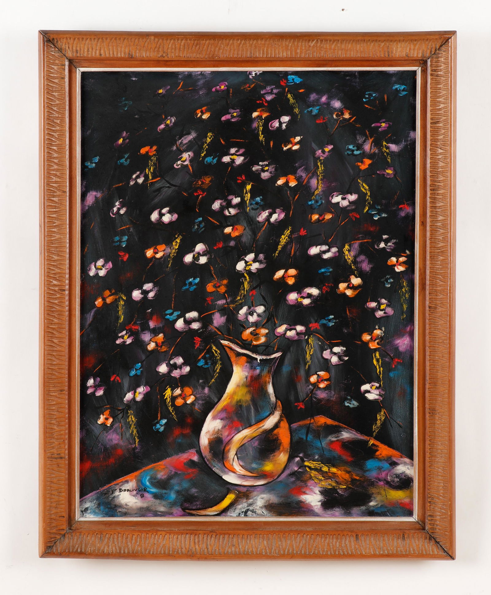 Paul Beauvoir (Haitian, 1932-1972) Still Life with Flowers, 1959 (1 of 4)