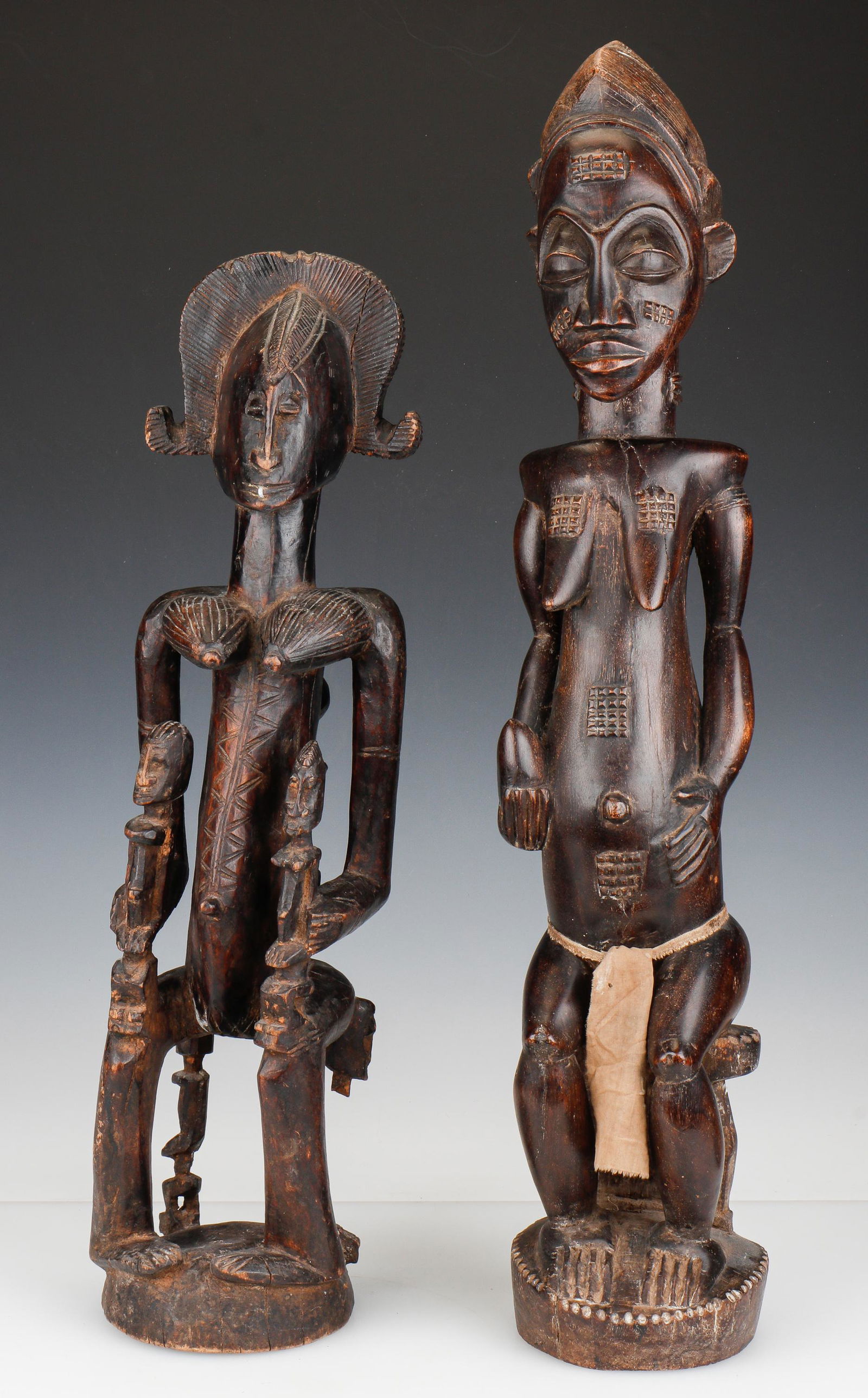 2 African Carved Wood Figures (1 of 5)