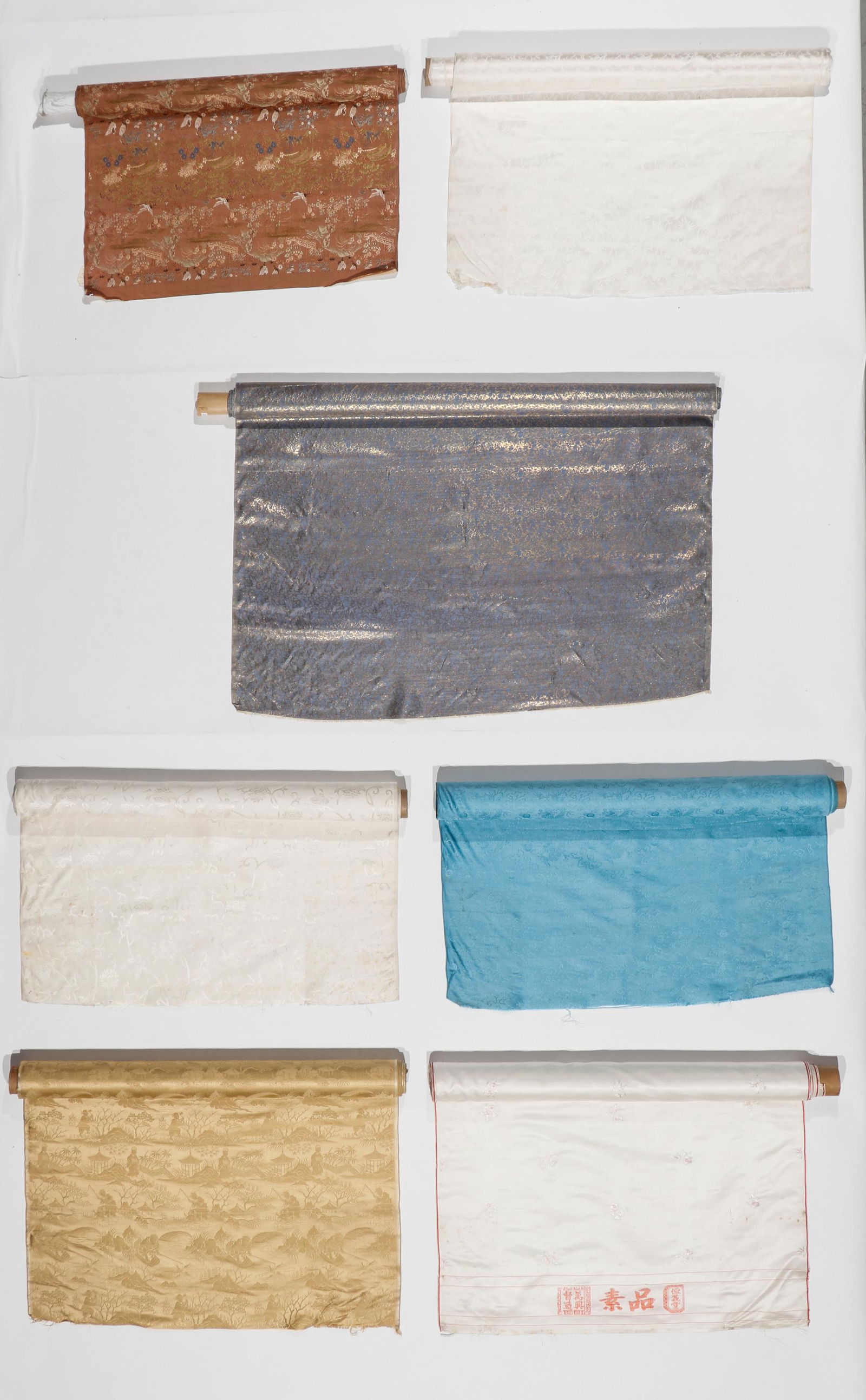 7 Rolls of Chinese Silk Fabric (1 of 7)