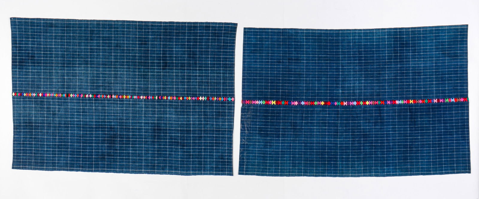 Two Contemporary Mexican Blue Bed Covers (1 of 4)