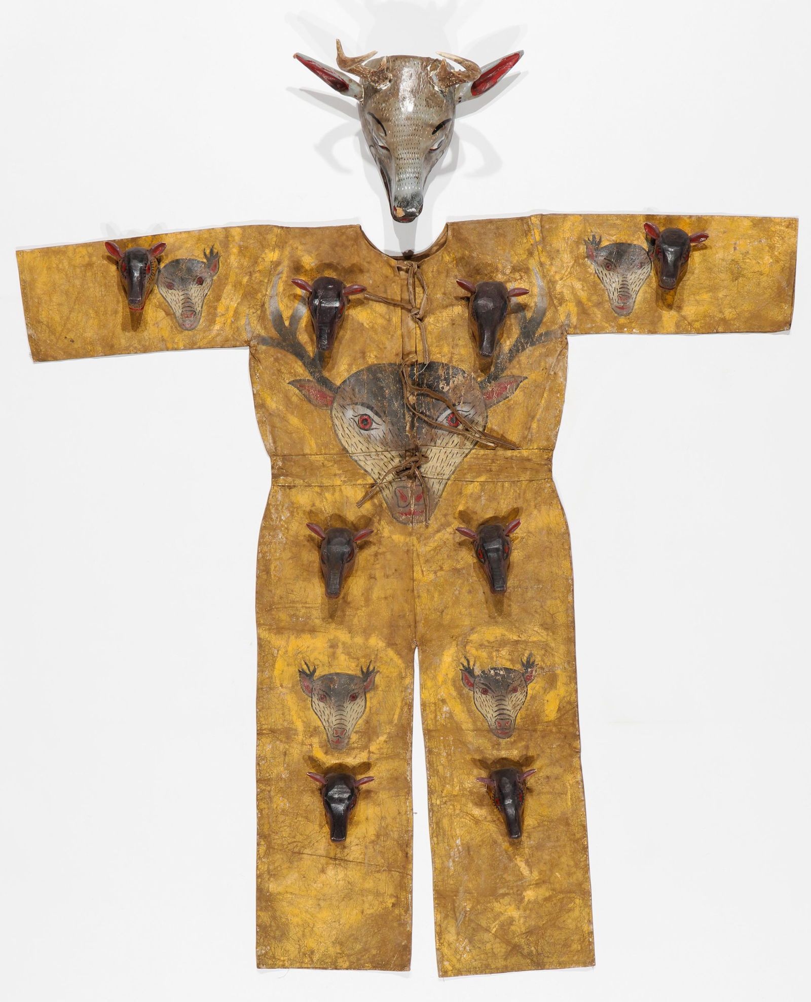 Mexican Festival Deer Dance Suit and Mask, Mid 20th C. (1 of 5)