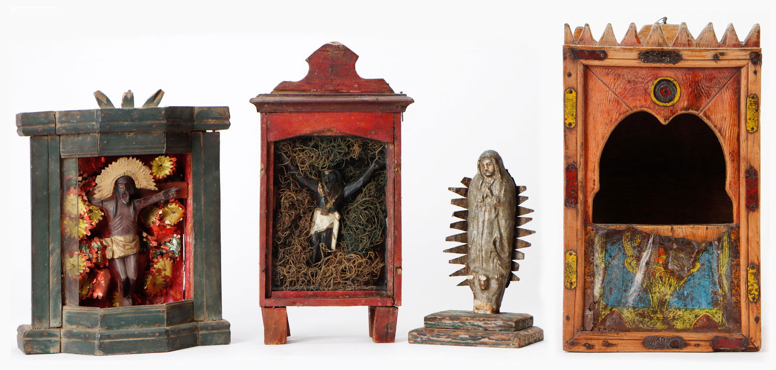 3 Mexican Nichos and a Carved Wood Virgin Mary Santos (1 of 8)