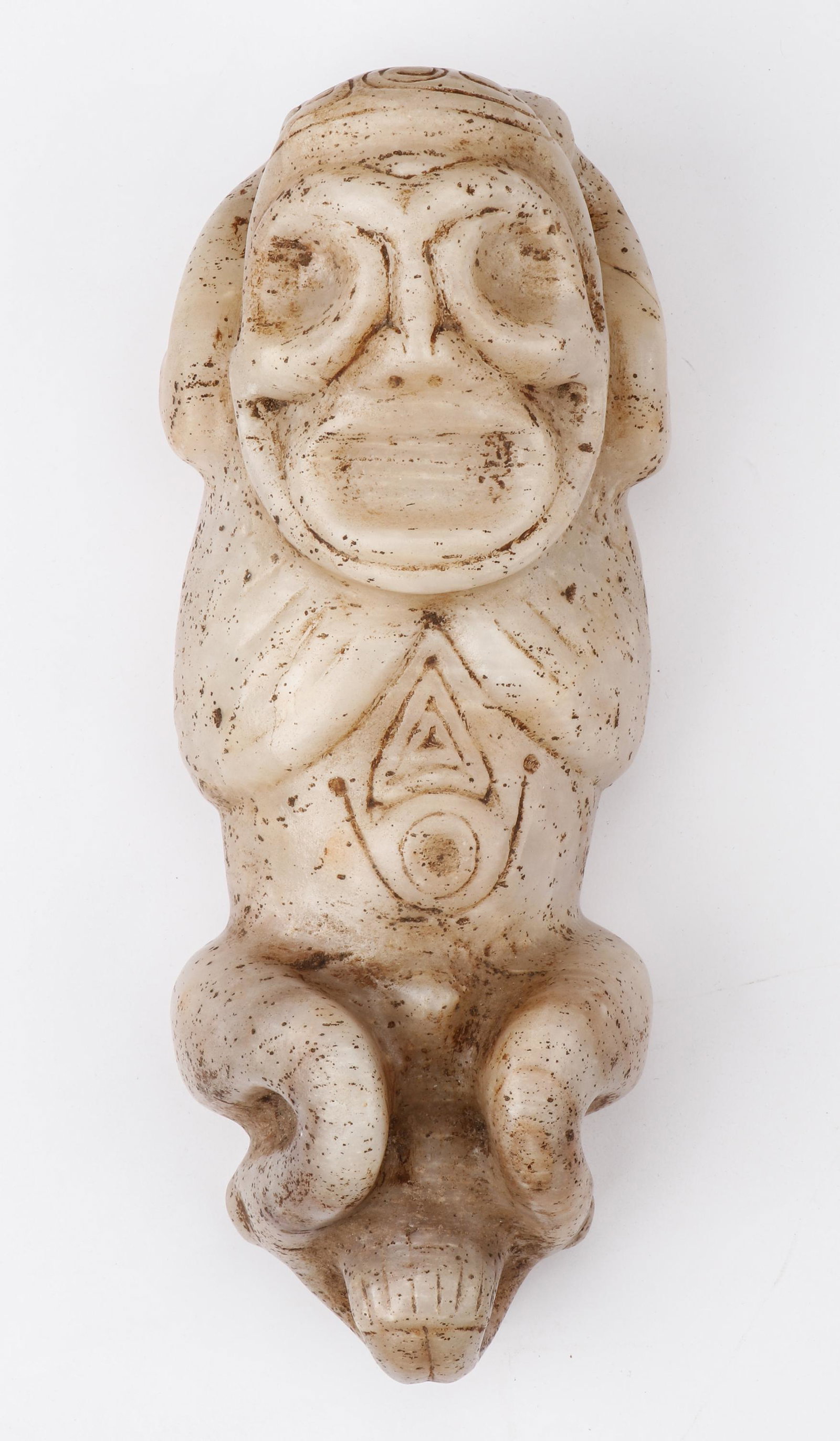 Taino Effigy Representing Feminine Fertility: This striking Taino Effigy represents the embodiment of feminine fertility, showcasing intricate details and symbolic elements that pay homage to the Taino goddesses, particularly Atebey, the goddess 