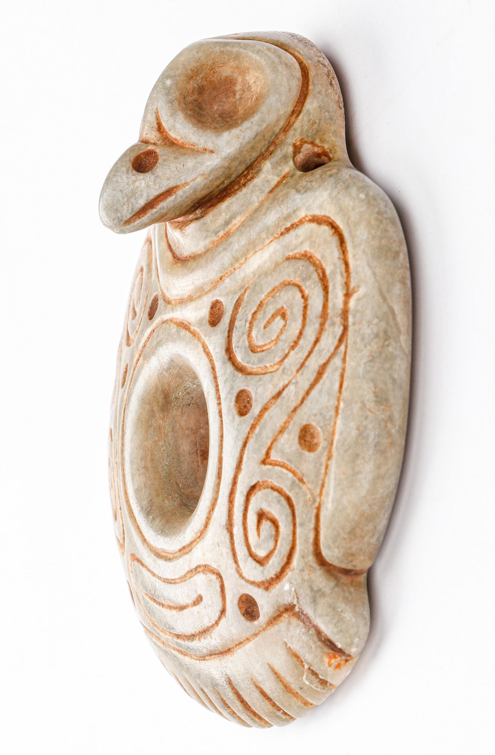 Unusal Taino Avian Pendant With Perforated Center (1 of 3)