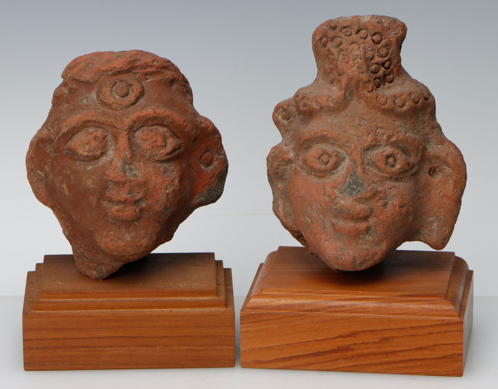 2 Indian Terracotta Heads, Probably Gupta Period (1 of 6)