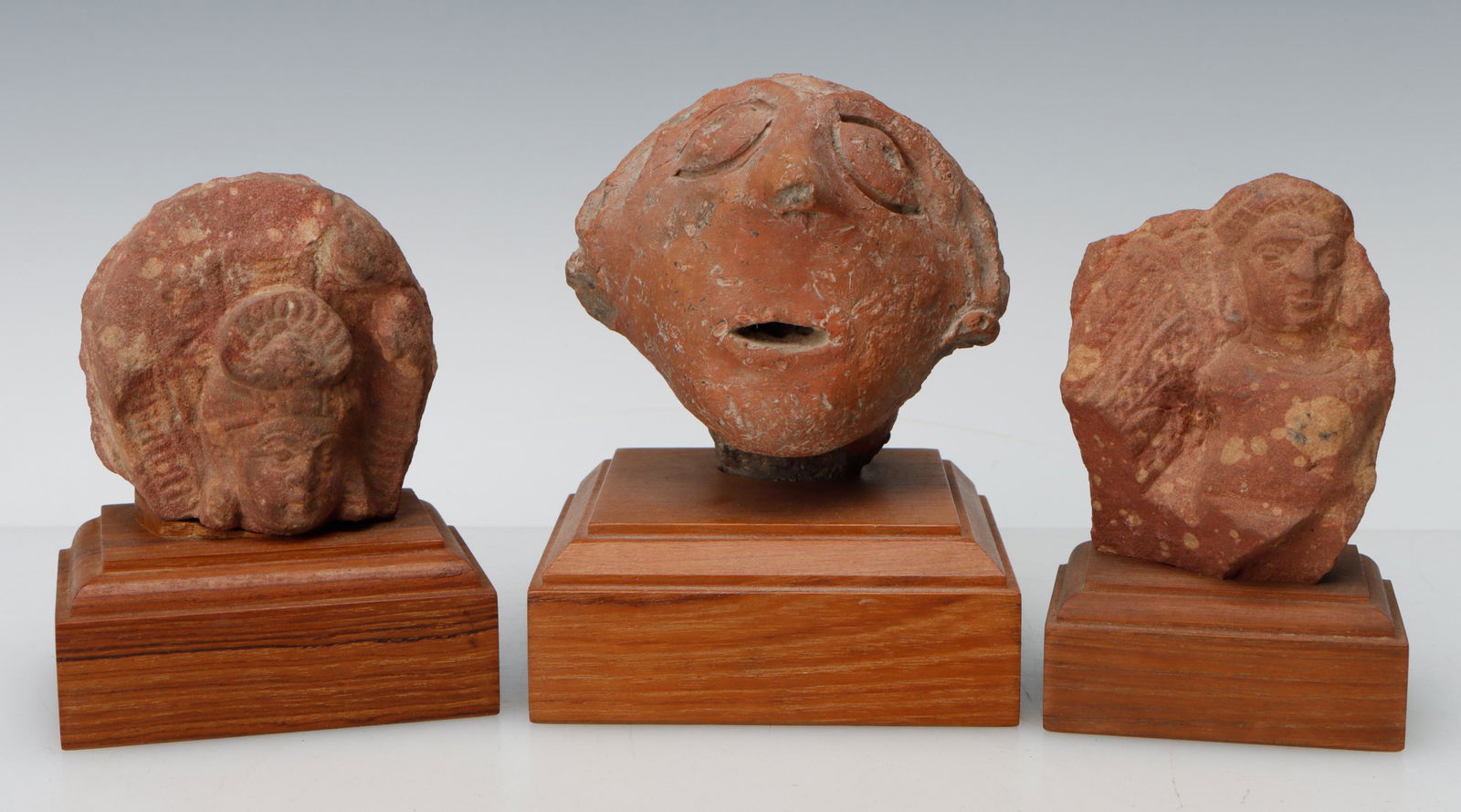 3 Indian Terracotta Heads, Probably Gupta Period (1 of 7)