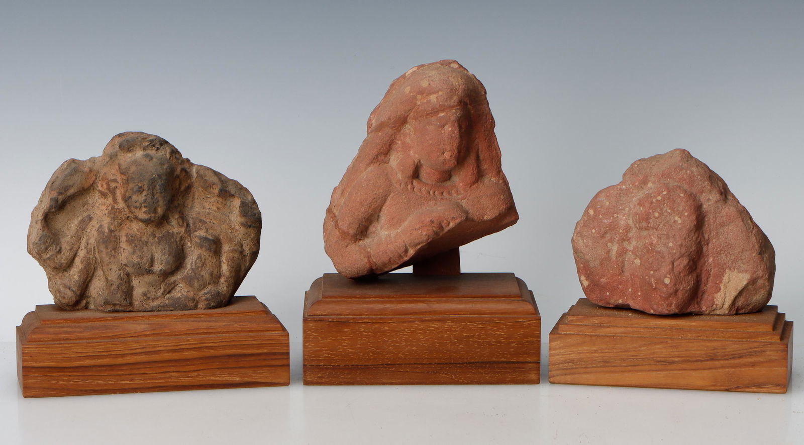 3 Indian Terracotta Heads, Probably Gupta Period (1 of 5)