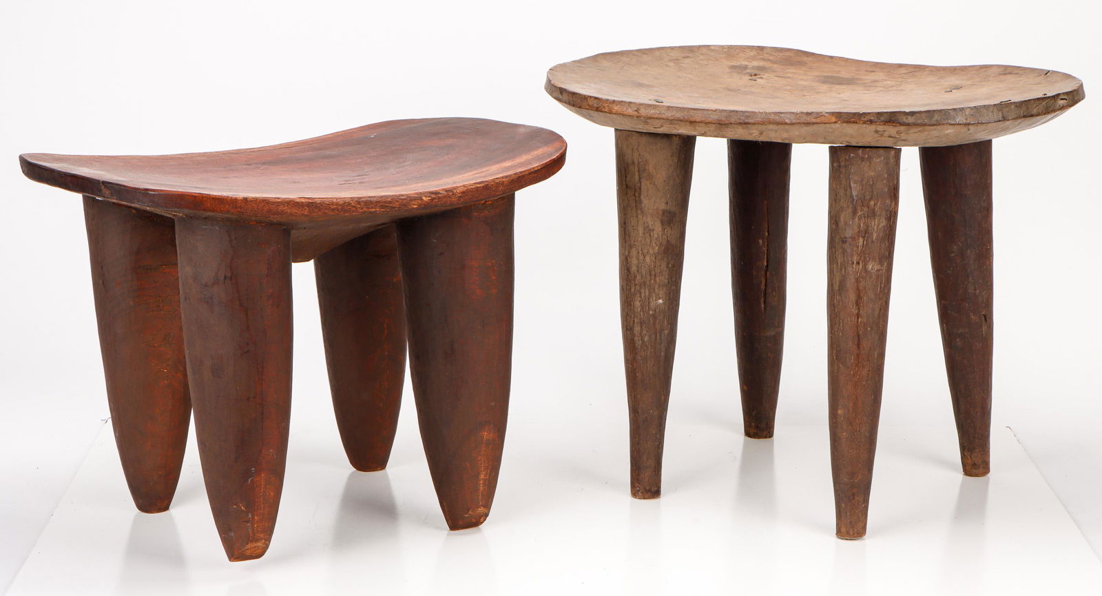 2 Large African Nupe and Senufo Stools, Ivory Coast and Mali (1 of 4)