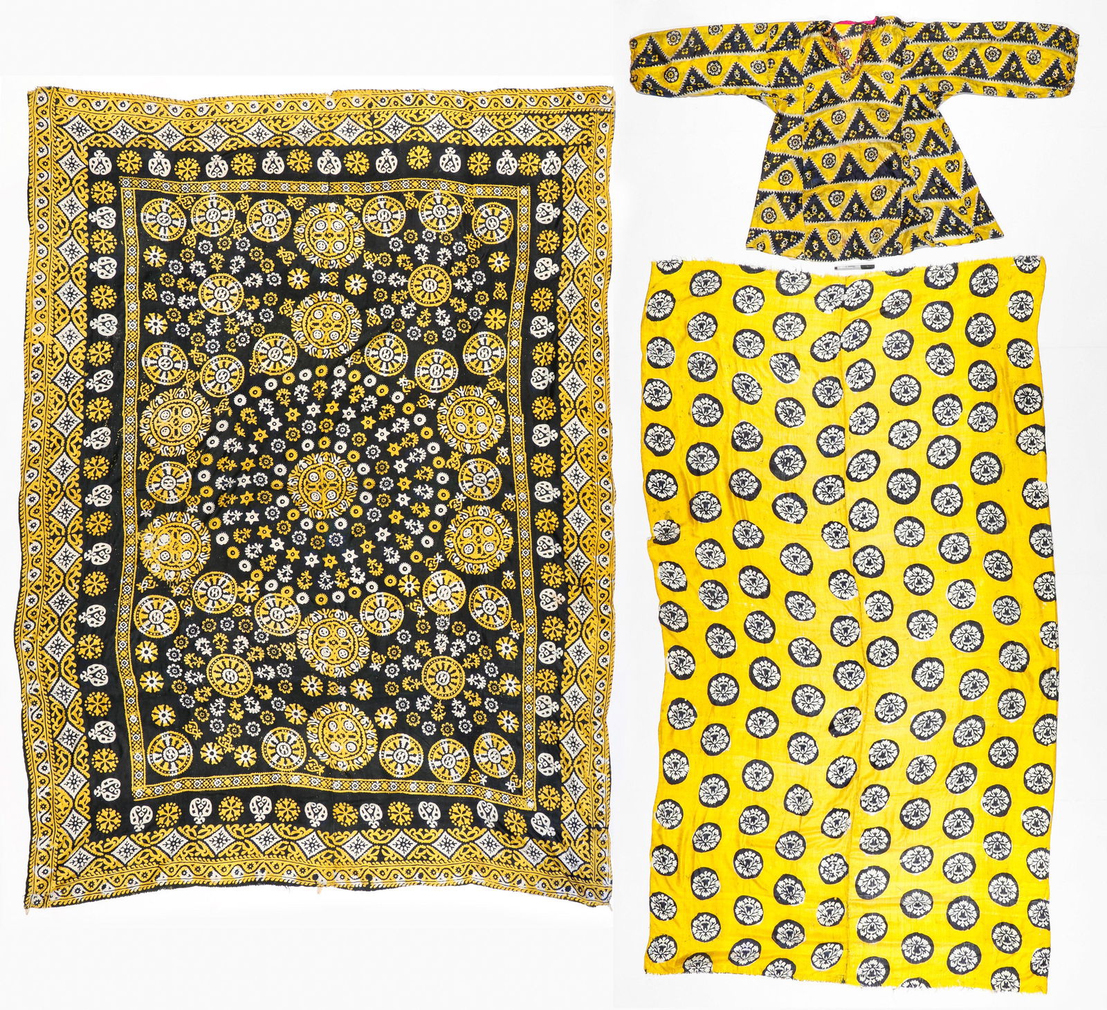 Central Asian Shirt, Scarf and Batik Wall Hanging, Early-Mid 20th C. (1 of 6)