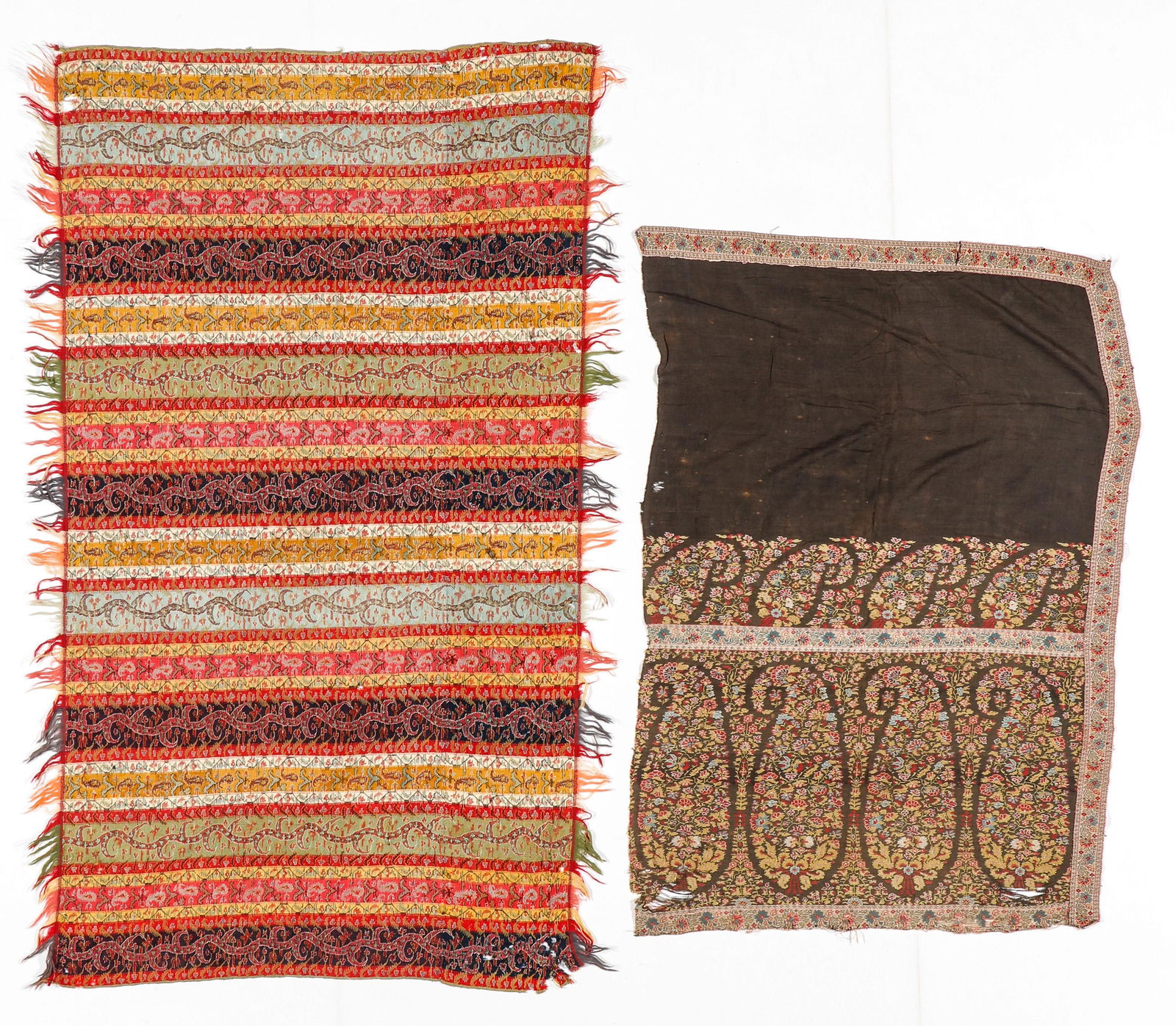 2 Antique Kashmir Textiles, 19th C. (1 of 2)