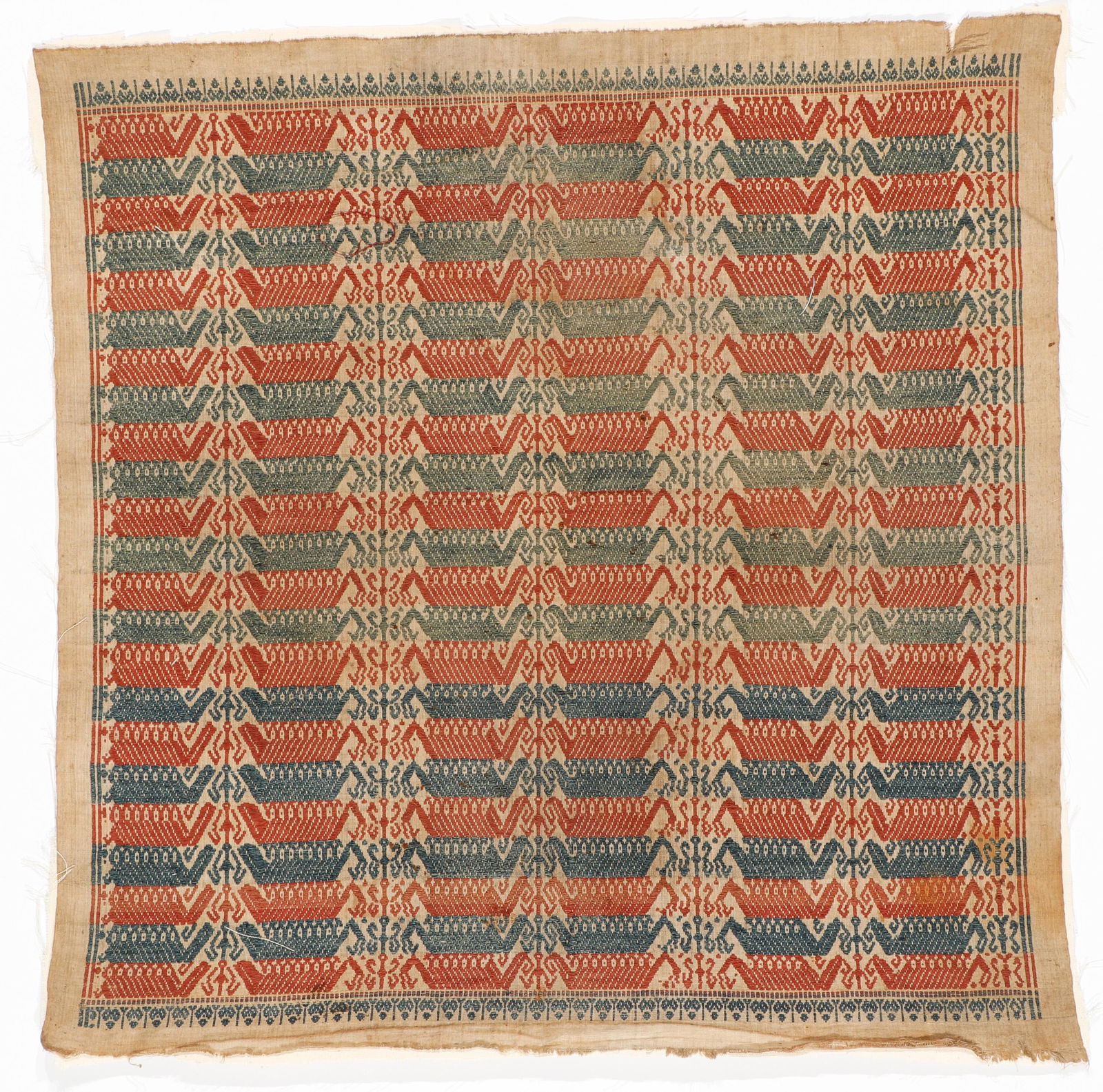 Antique Ceremonial Textile "Tampan" Ships Cloth Lampung, Sumatra, Indonesia (1 of 2)