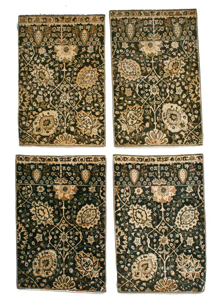 Four Wagireh (Sampler) Carpets: India, 20th century. Sizes: 3’6”x4’6”; 3’6”x4’6”; 3’6”x4’8”; 3’6”x4’7”