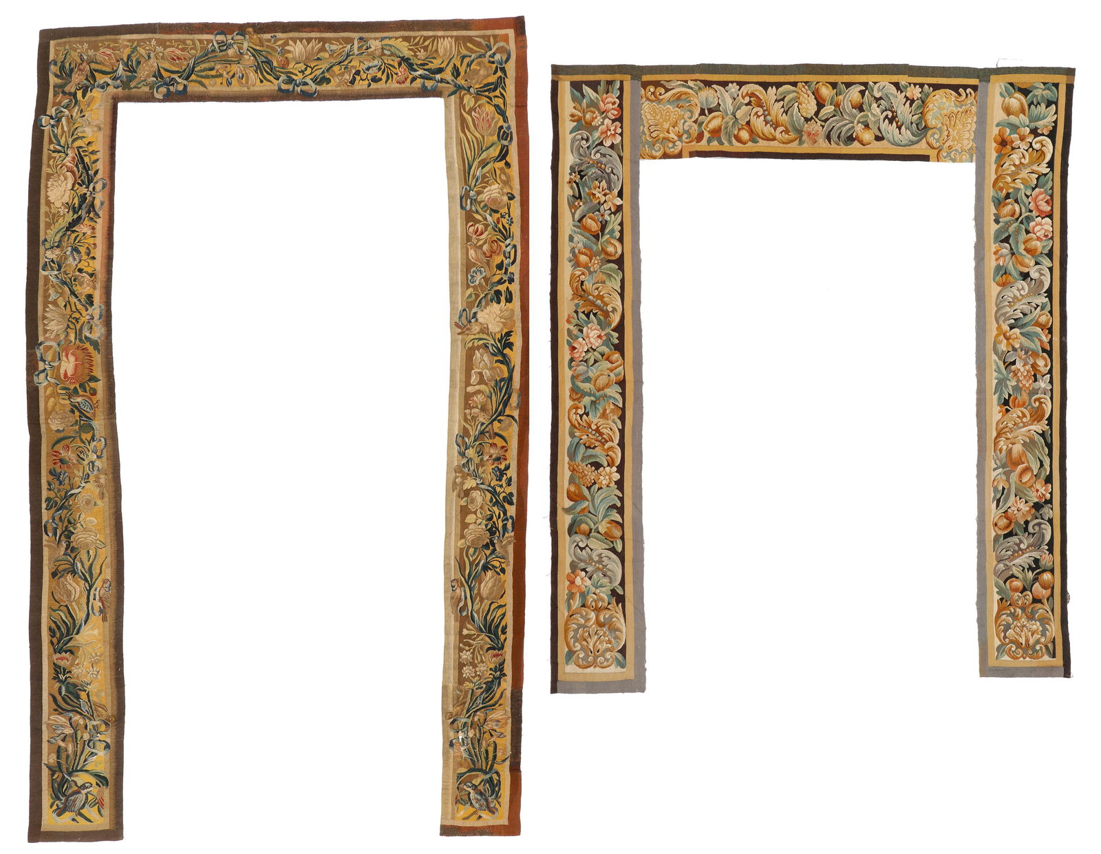 2 Antique U-Shaped Flemish Tapestry Borders (1 of 9)