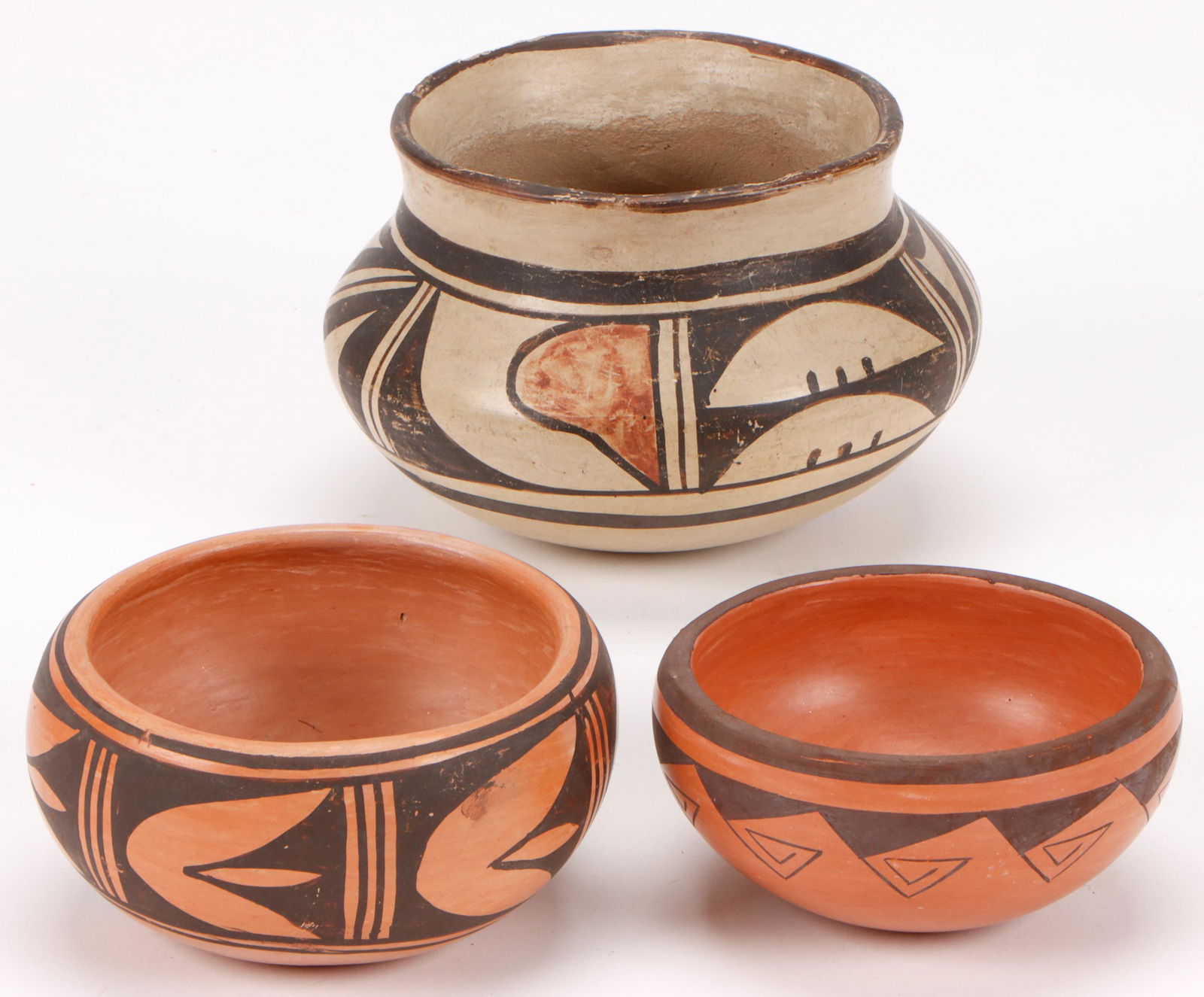 3 Native American Hopi Pots (1 of 3)