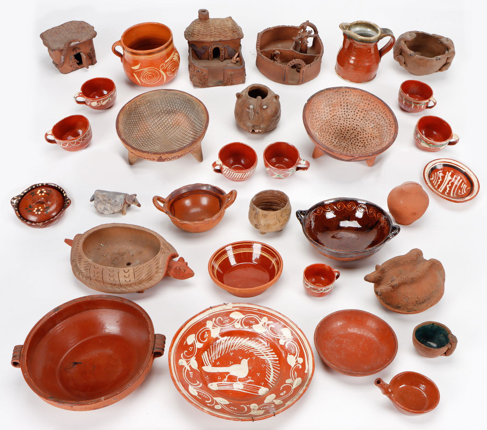 Collector's Lot of Stoneware and Redware Pottery (1 of 8)