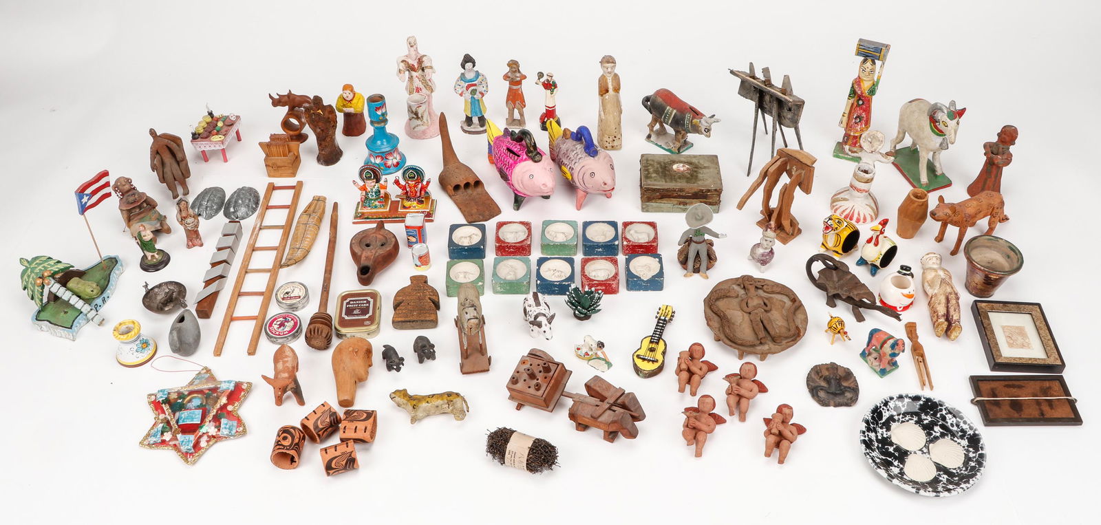 Collector's Lot of Mexican Folk Art and Other Figures (1 of 4)