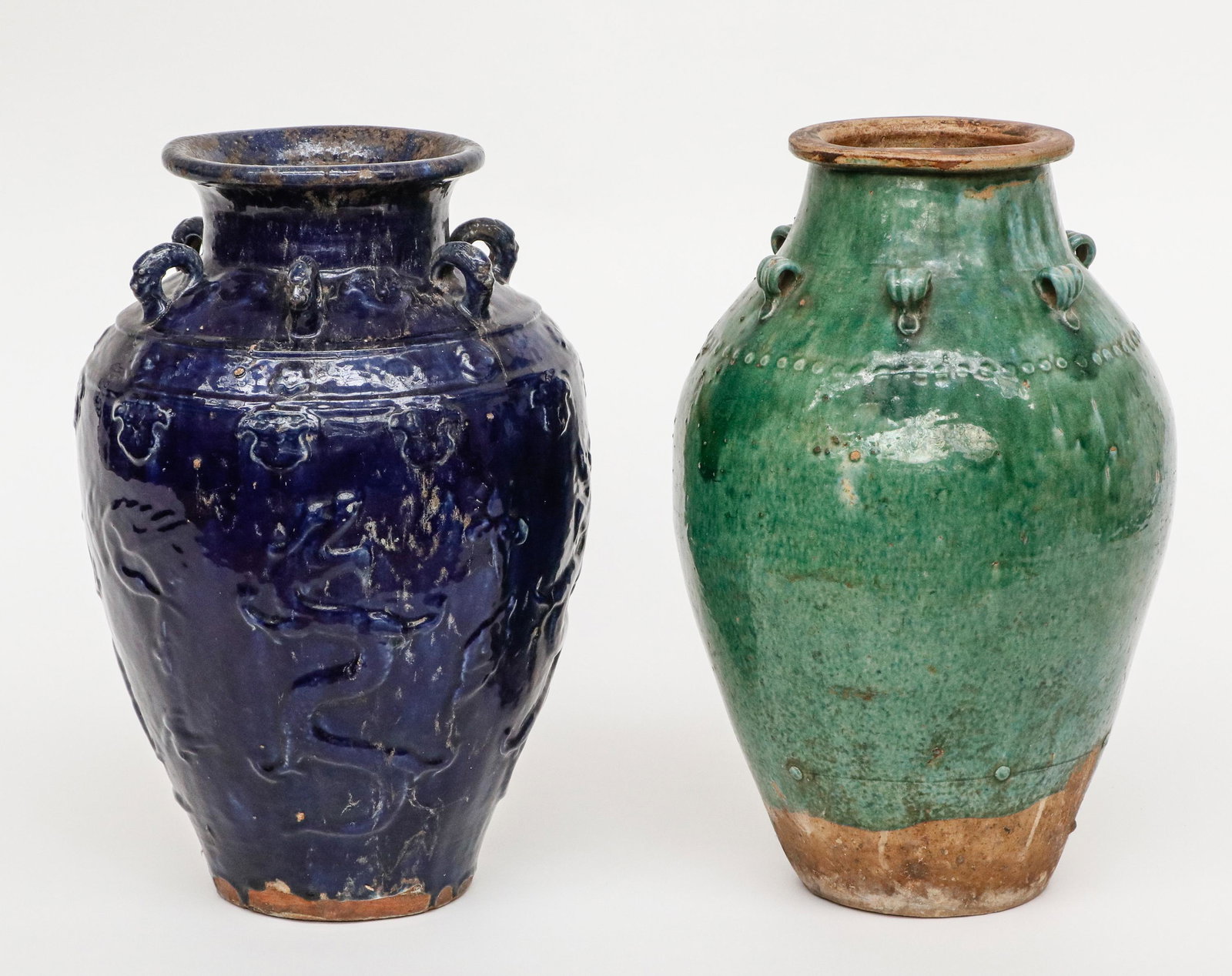 2 Antique Chinese Glazed Martaban Vases (1 of 4)