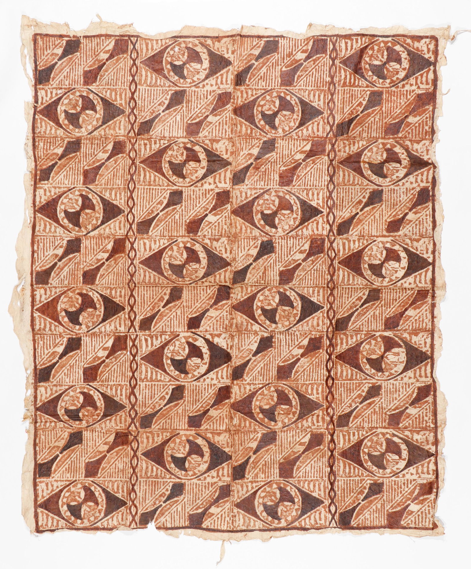Antique Samoan Tapa Cloth. Size: 6'0'' x 4'10'' (183 x 147 cm). (1 of 4)