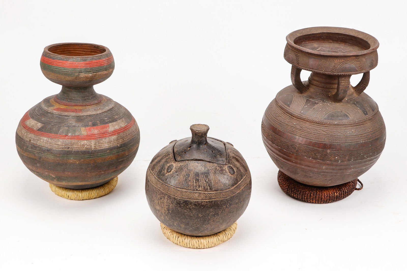 3 African Clay Pots (1 of 4)