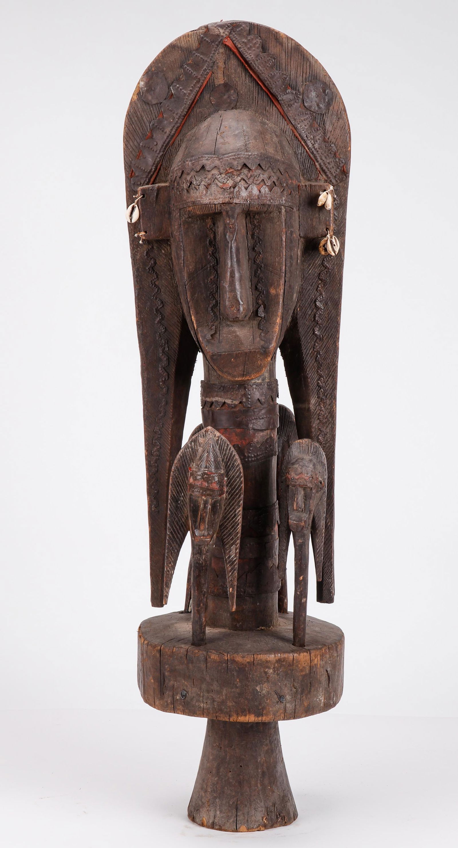 Large African Bamana Merekun Janus Sogobo Puppet, 42" Ht. (1 of 4)