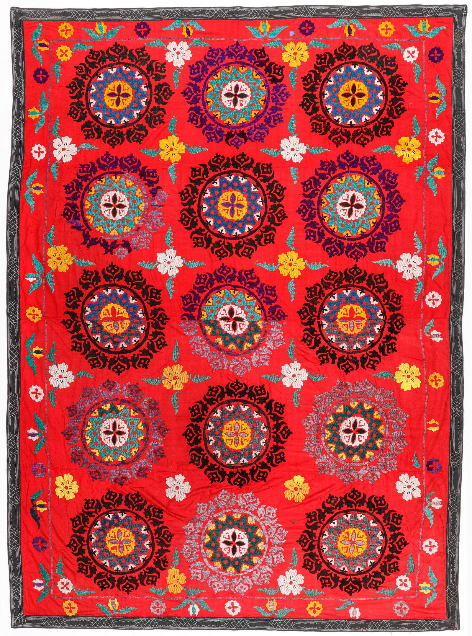 Suzani, Uzbekistan, Mid 20th C. (1 of 5)