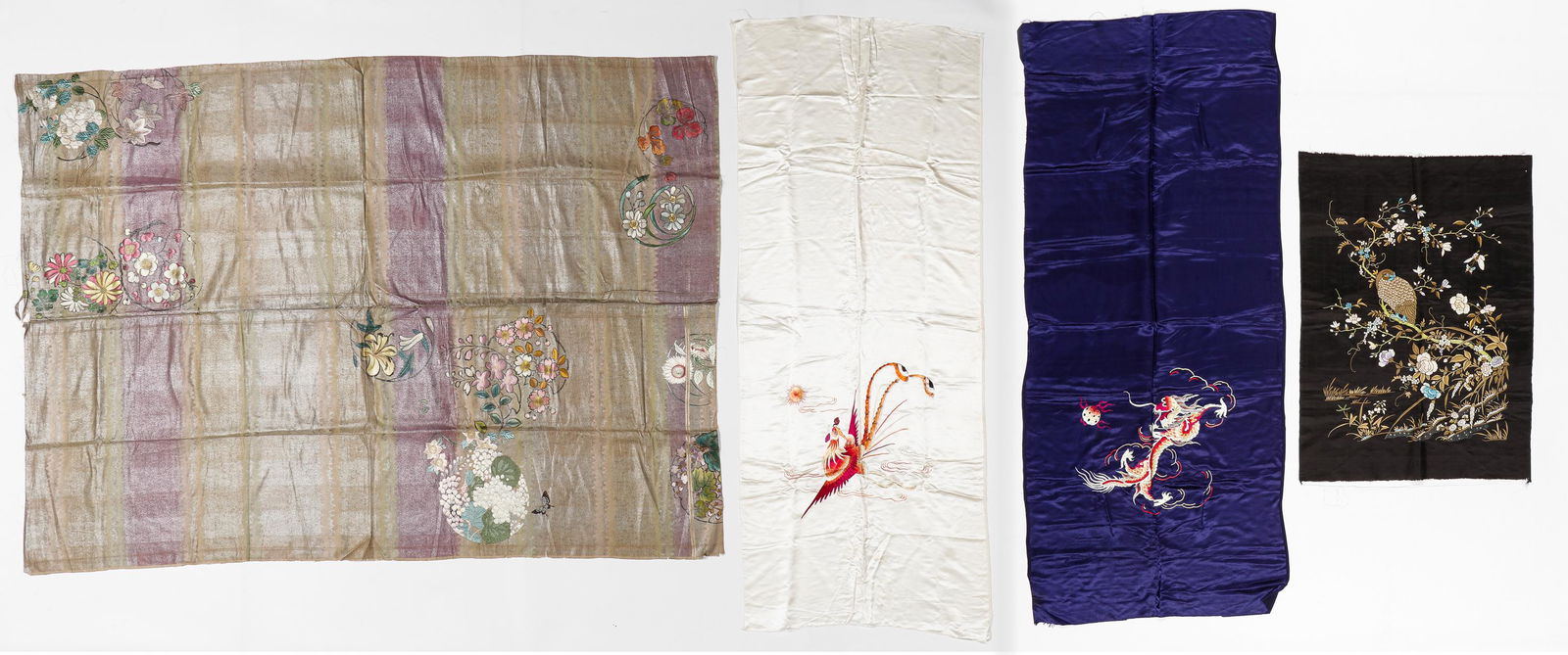 4 Japanese Embroidered Textiles, Early-Mid 20th C. (1 of 9)