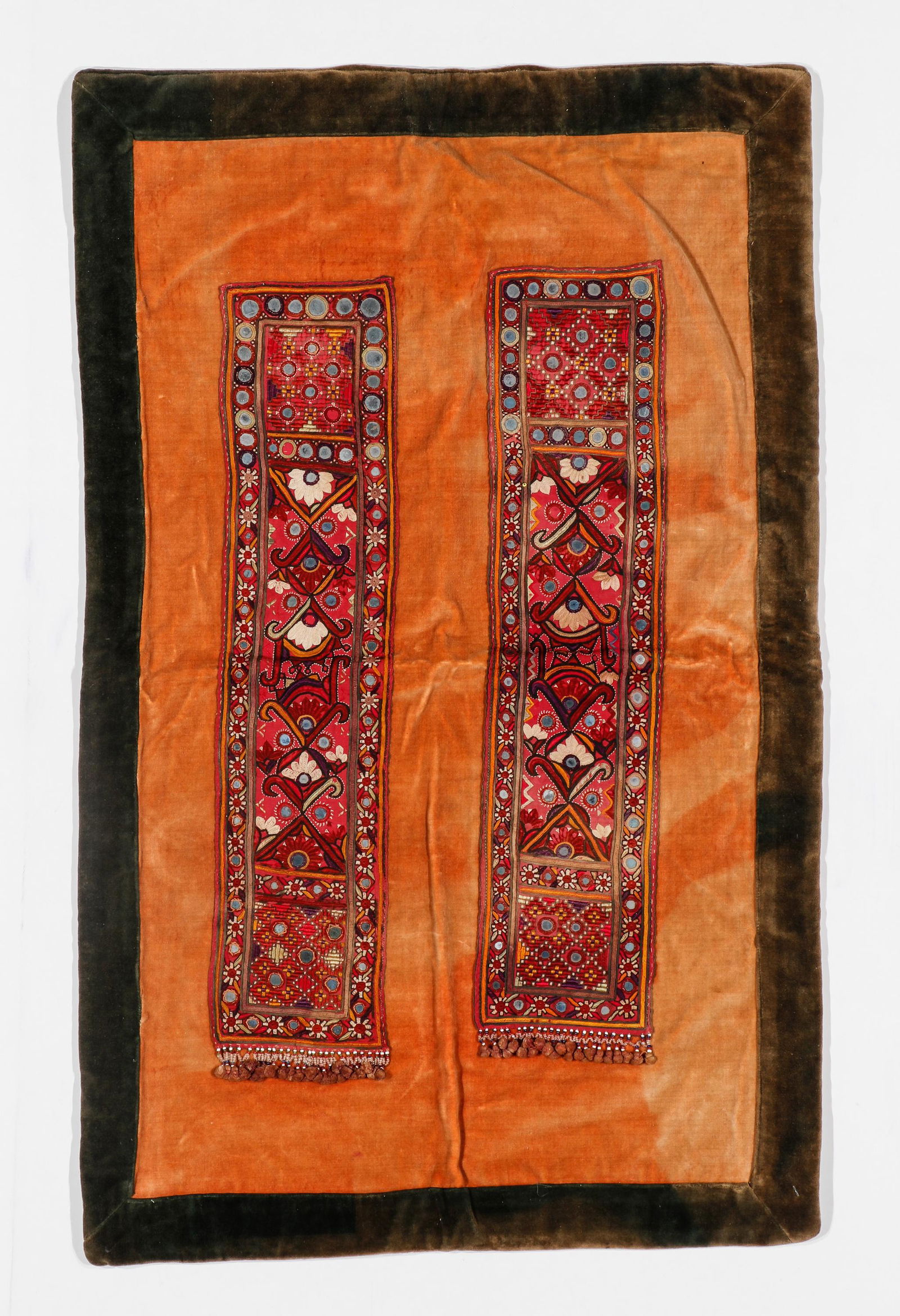 Embroidered and Mirrored Textile Wall Hanging, Kutch, India (1 of 3)