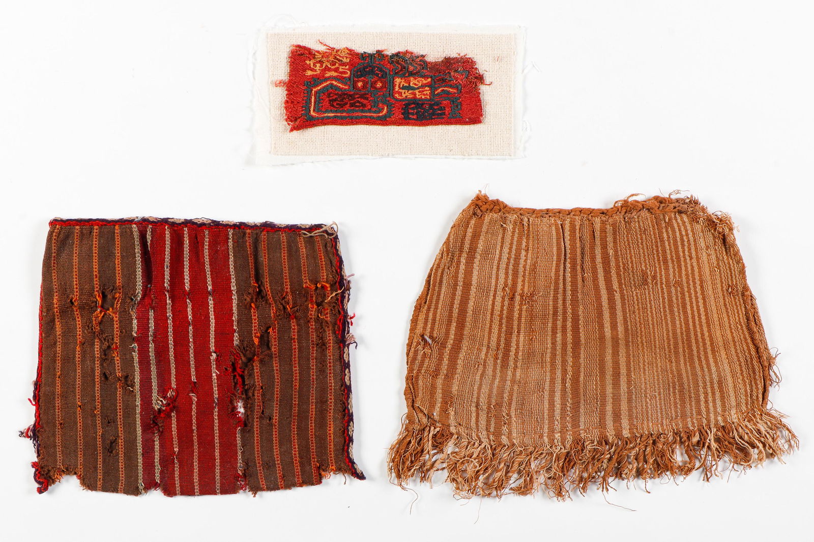 3 Inca and Paracas Culture Textiles (1 of 3)