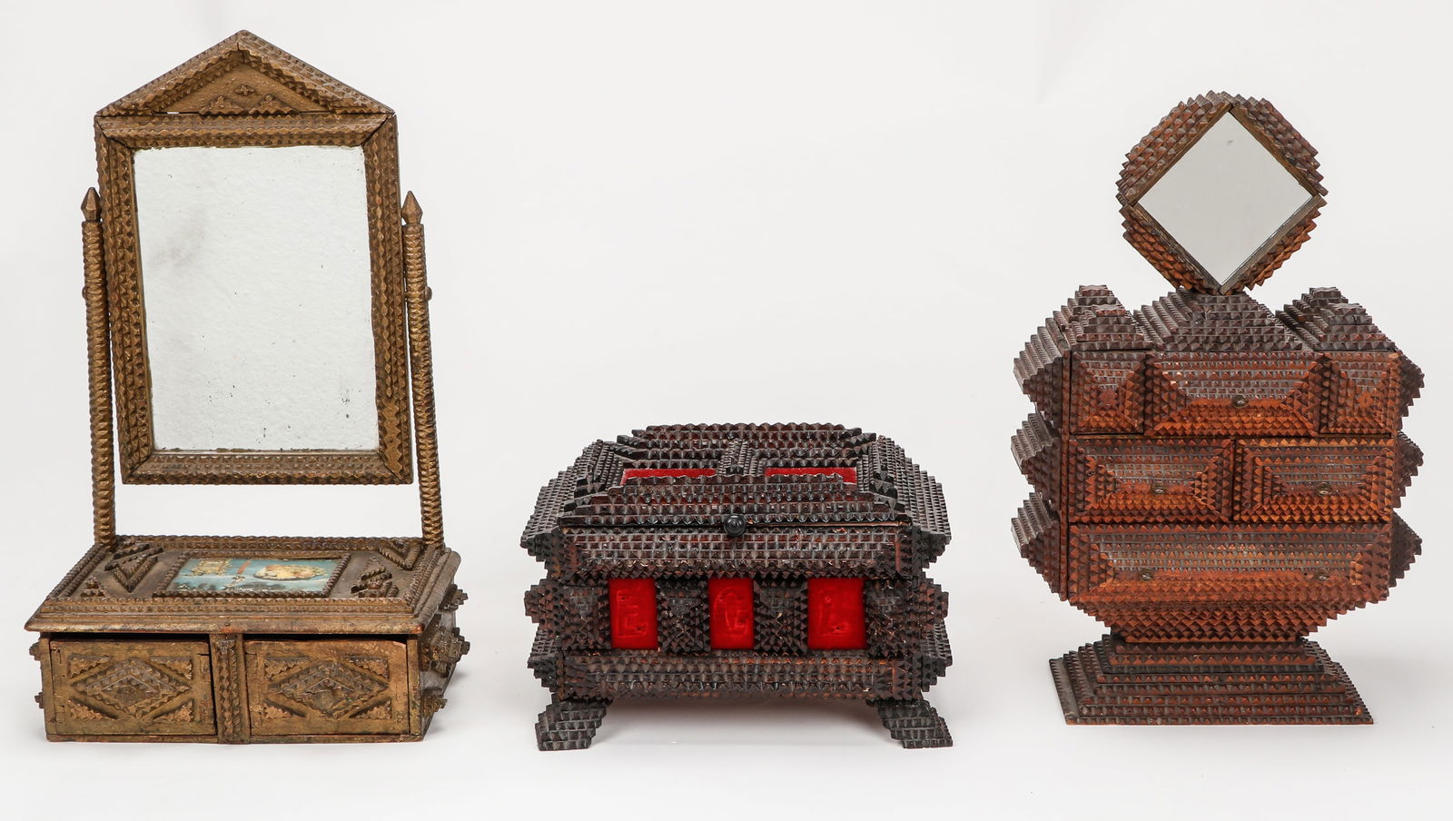 (3 pc) American Tramp Art Group (1 of 7)