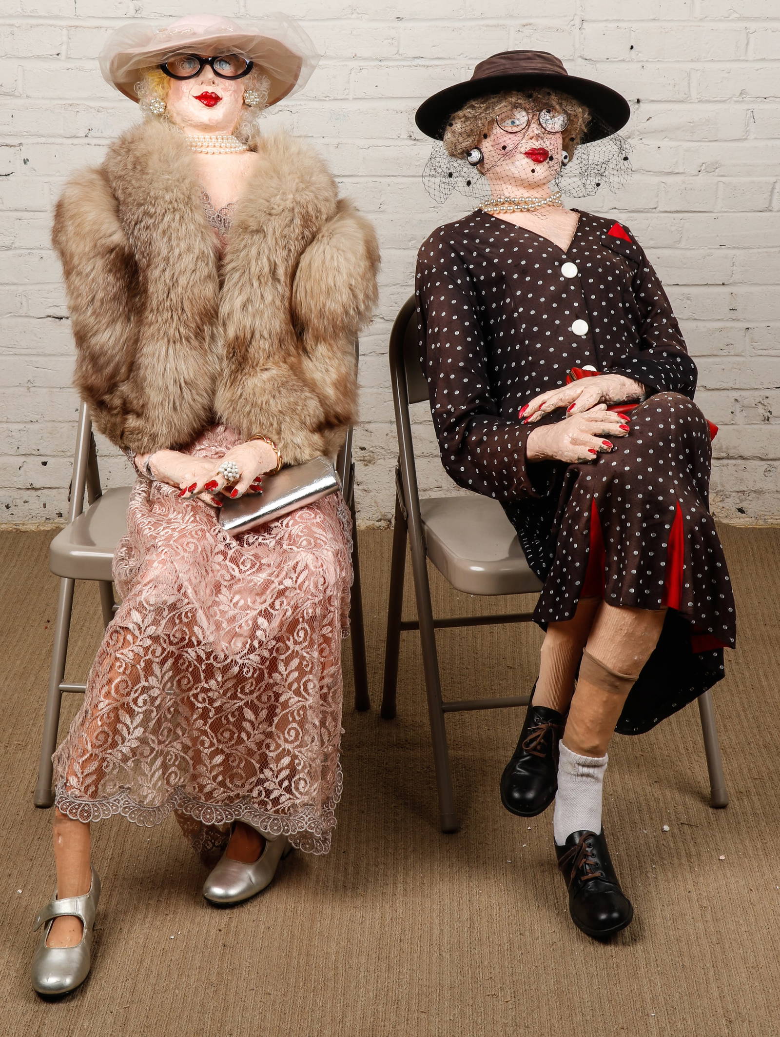 (2) Handmade Painted Mannequins Auction