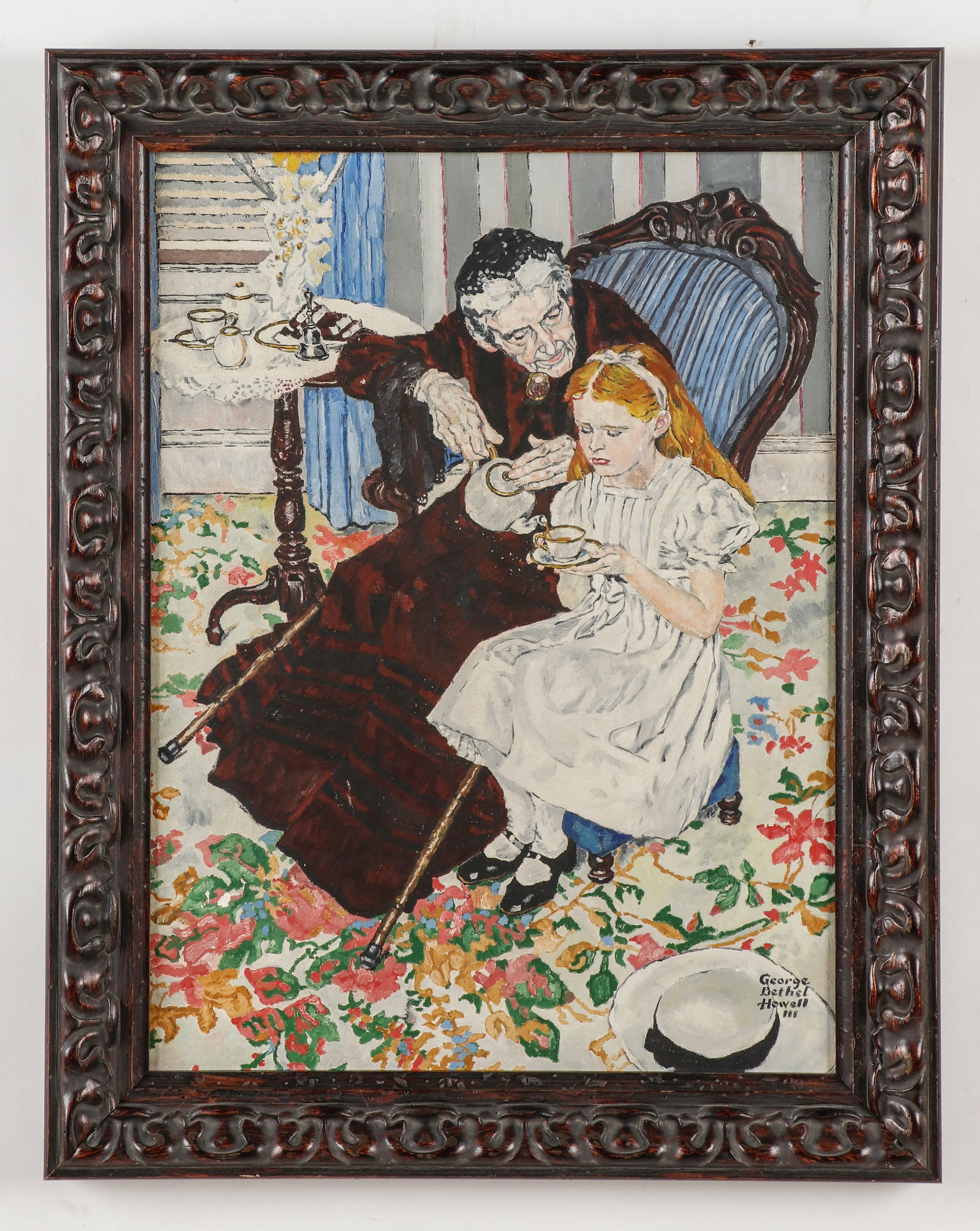 Painting After Rockwell's "The Handkerchiefs" (1 of 3)